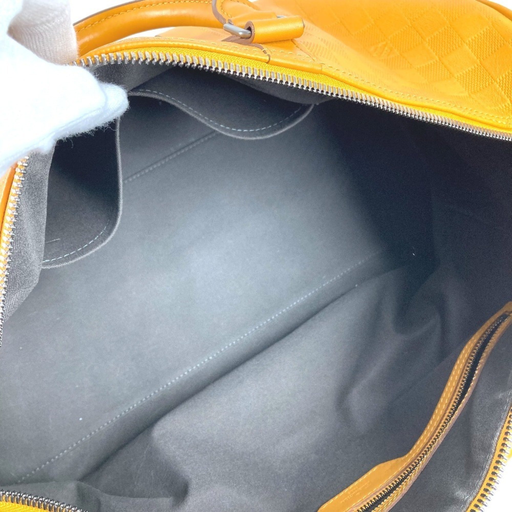 Louis Vuitton Yellow Damier Infini Boston Bag Handbag Shoulder Bag (Pre-Owned)