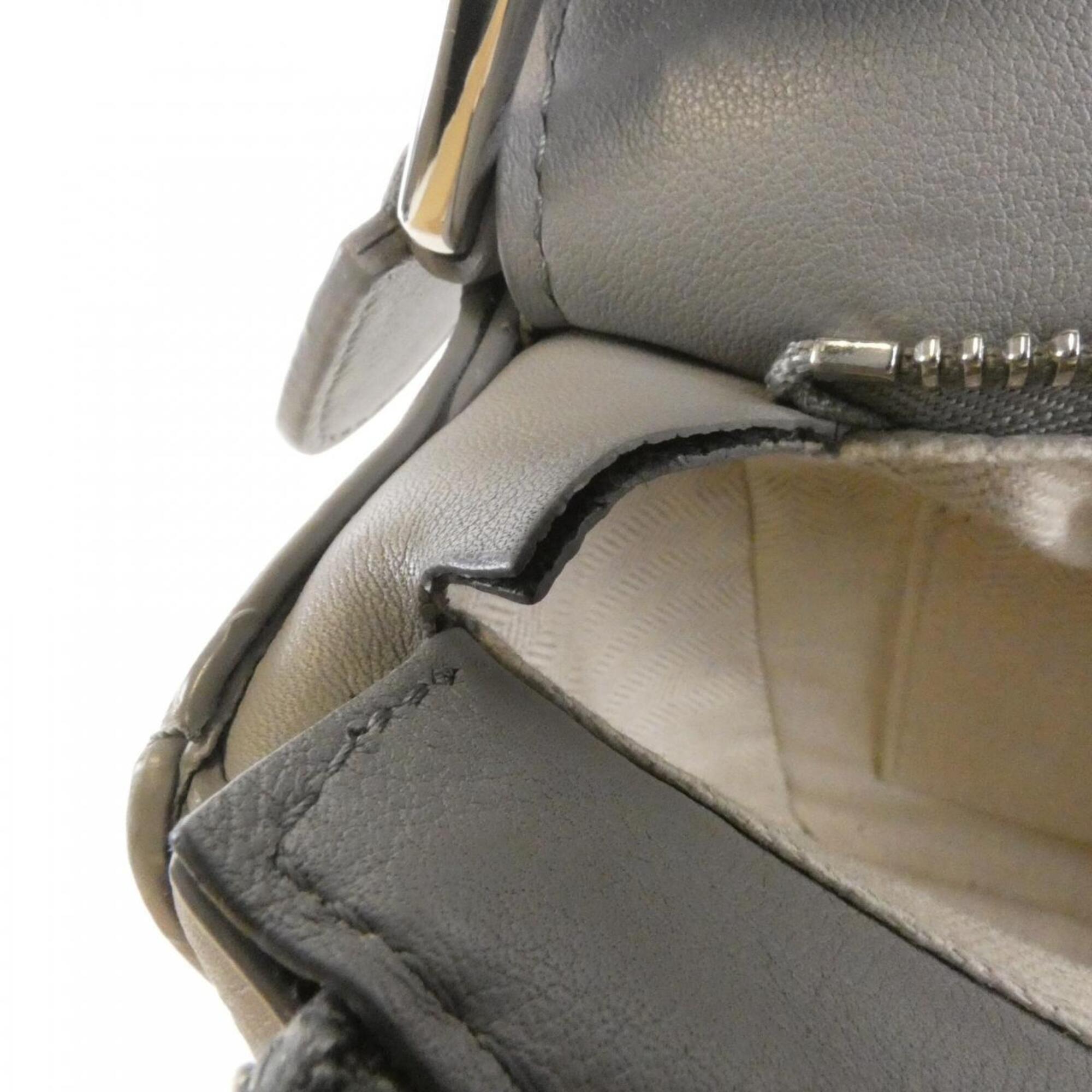 Loewe Puzzle Gray Leather Handbag (Pre-Owned)