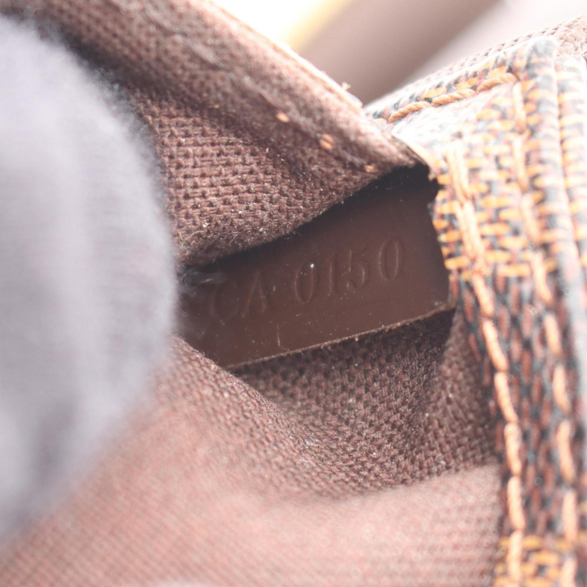 Louis Vuitton Brown Coated Canvas Pvc Damier Canvas Leather Fanny Pack Handbag (Pre-Owned)