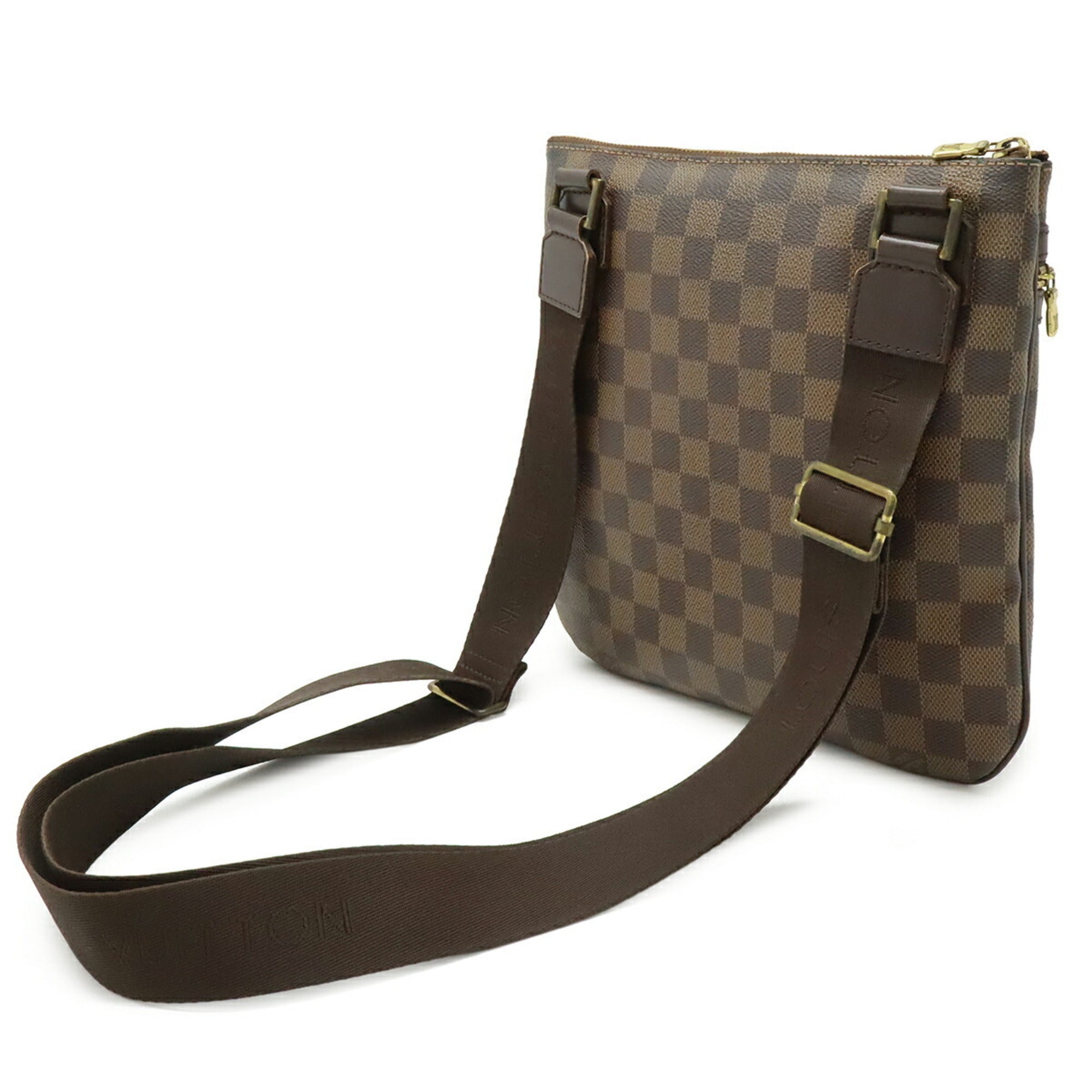 Louis Vuitton Brown Pvc Coated Canvas Pochette Shoulder Bag (Pre-Owned)