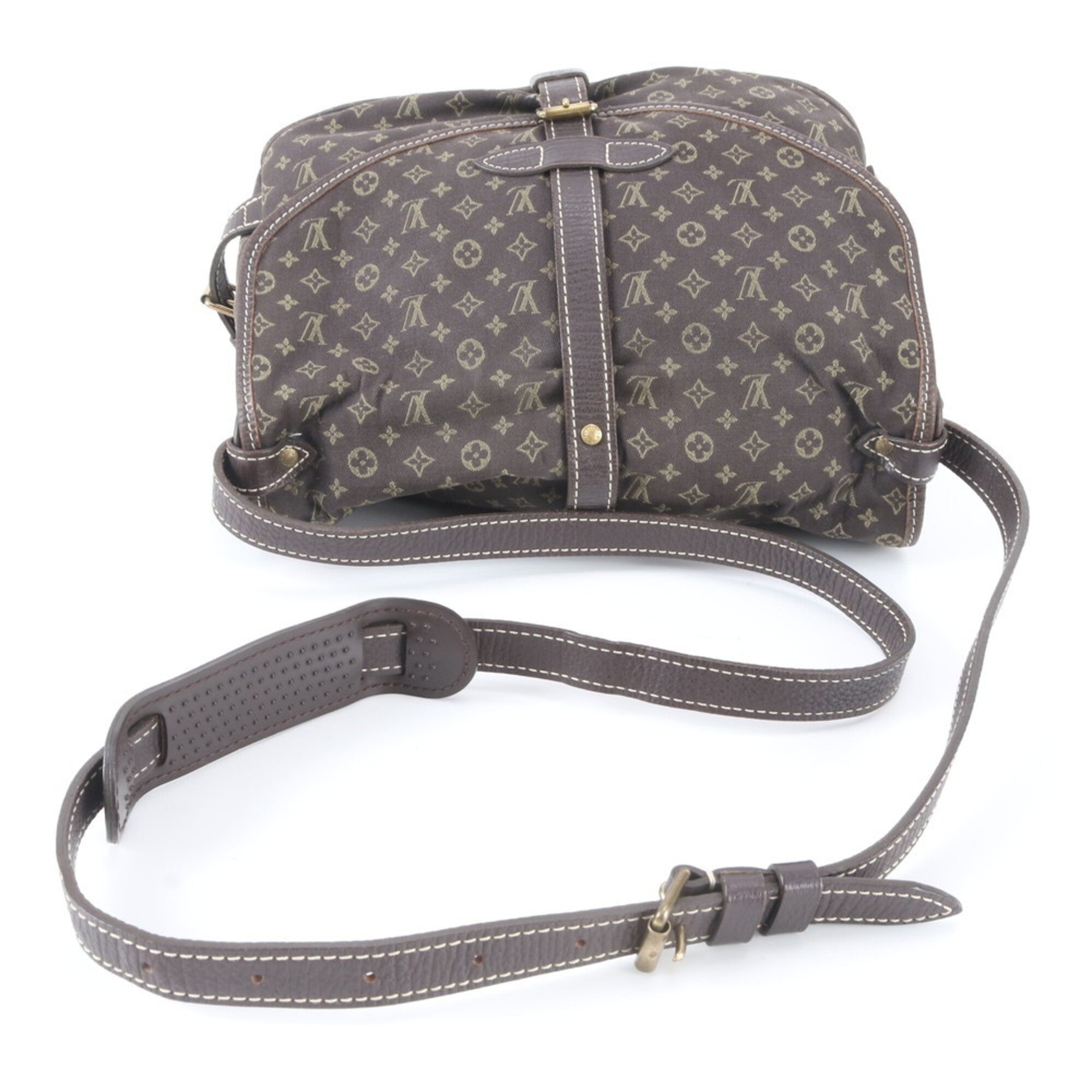 Louis Vuitton Monogram Mini Ebene Monogram Leather Canvas Handbag Shoulder Bag (Pre-Owned)