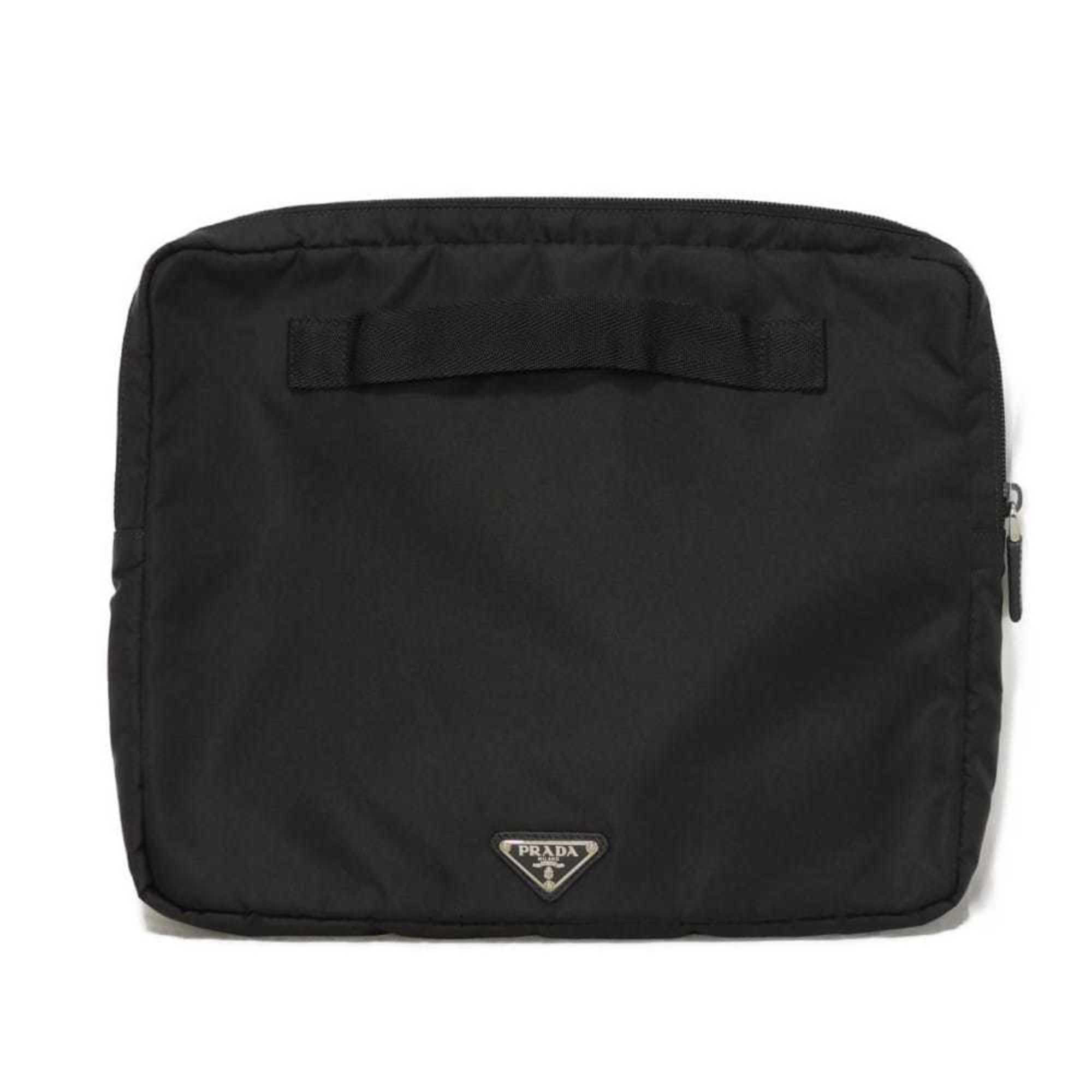Prada Black Nero Nylon Clutch Bag (Pre-Owned)