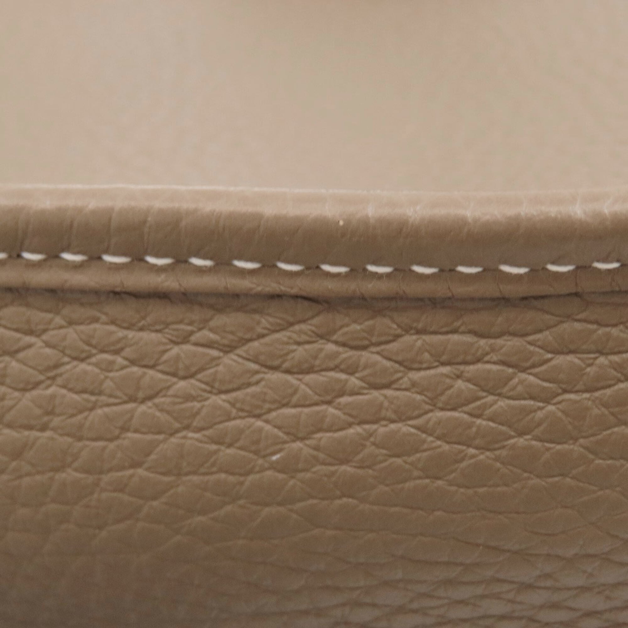 Hermes Etoupe Gray Leather Shoulder Bag (Pre-Owned)