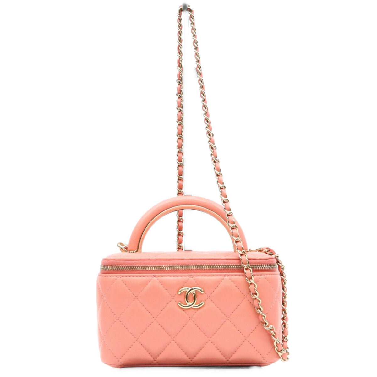 Chanel Pink Leather Shoulder Bag (Pre-Owned)