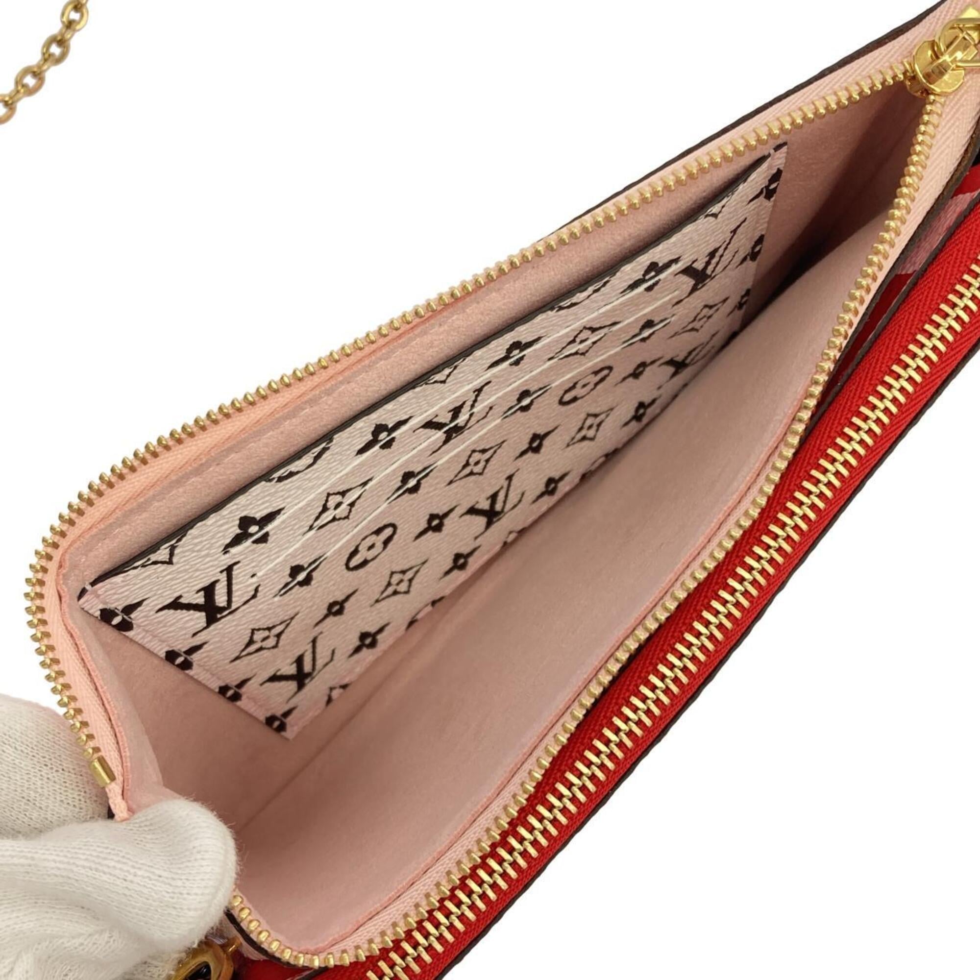 Louis Vuitton Rouge Coated Canvas Pochette Shoulder Bag (Pre-Owned)
