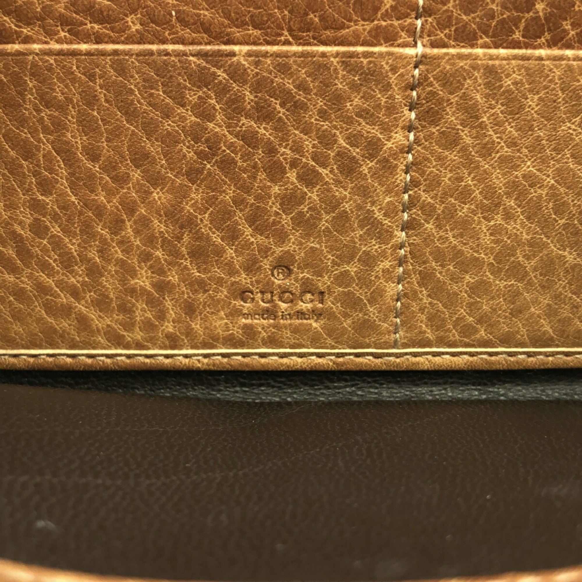 Gucci Bamboo Brown Long Wallet (Bi-Fold) (Pre-Owned)