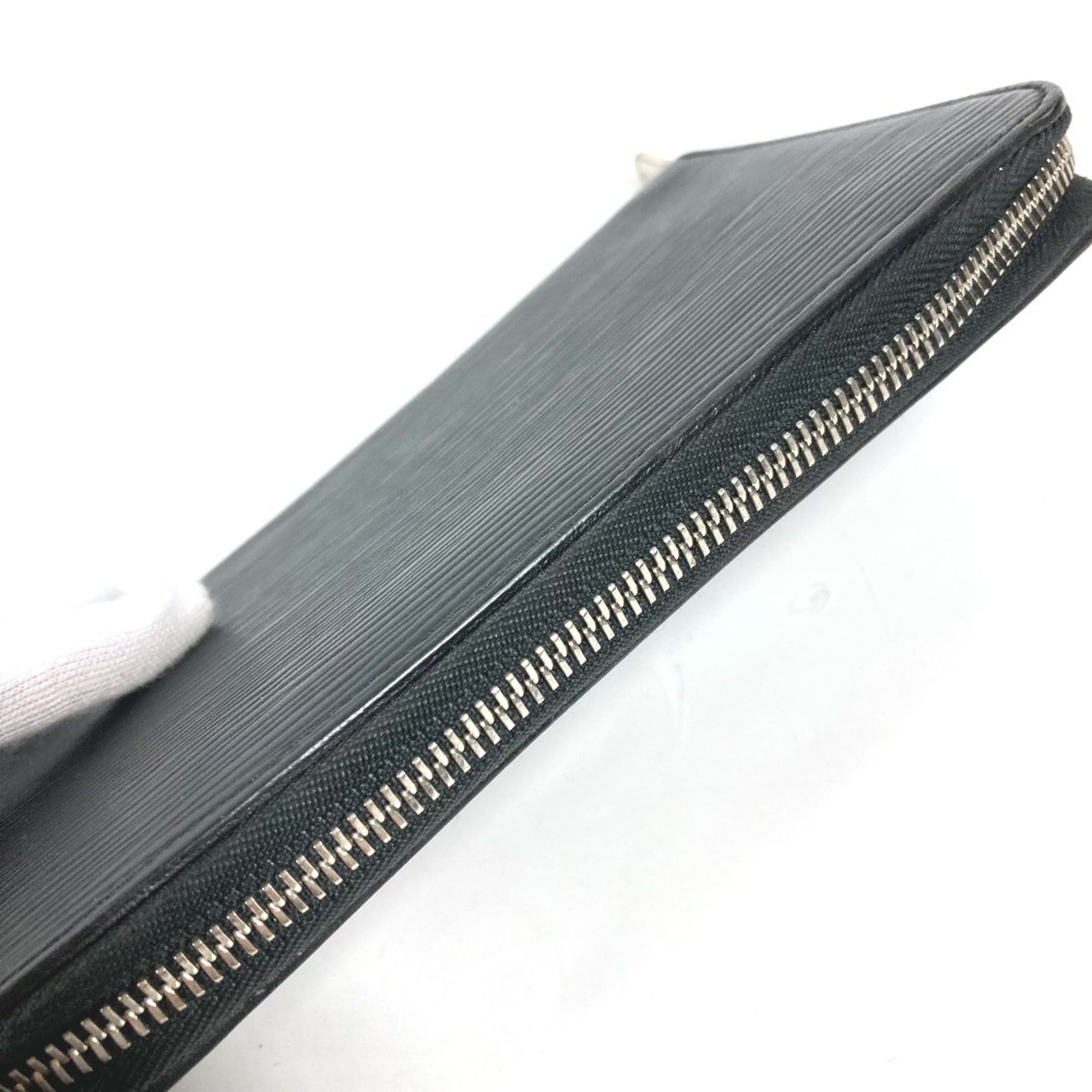 Louis Vuitton Epi Black Galle Noir Epi Leather Long Bill Wallet (Bi-Fold) (Pre-Owned)