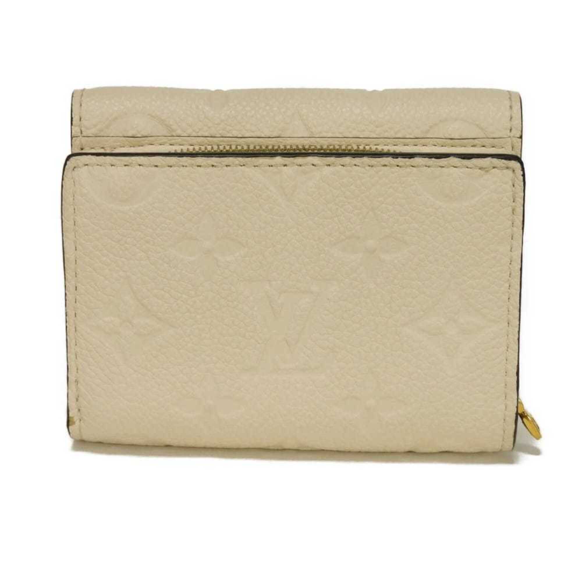 Louis Vuitton Monogram White Monogram Empreinte Leather Wallet (Tri-Fold) (Pre-Owned)