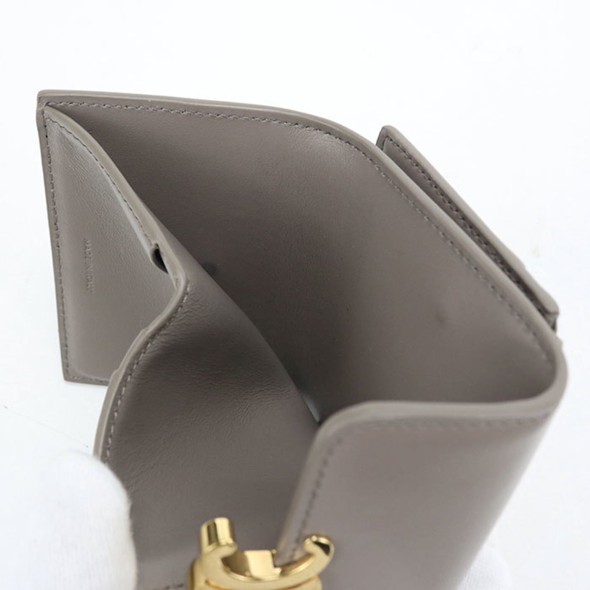 Celine Gray Leather Wallet (Tri-Fold) (Pre-Owned)
