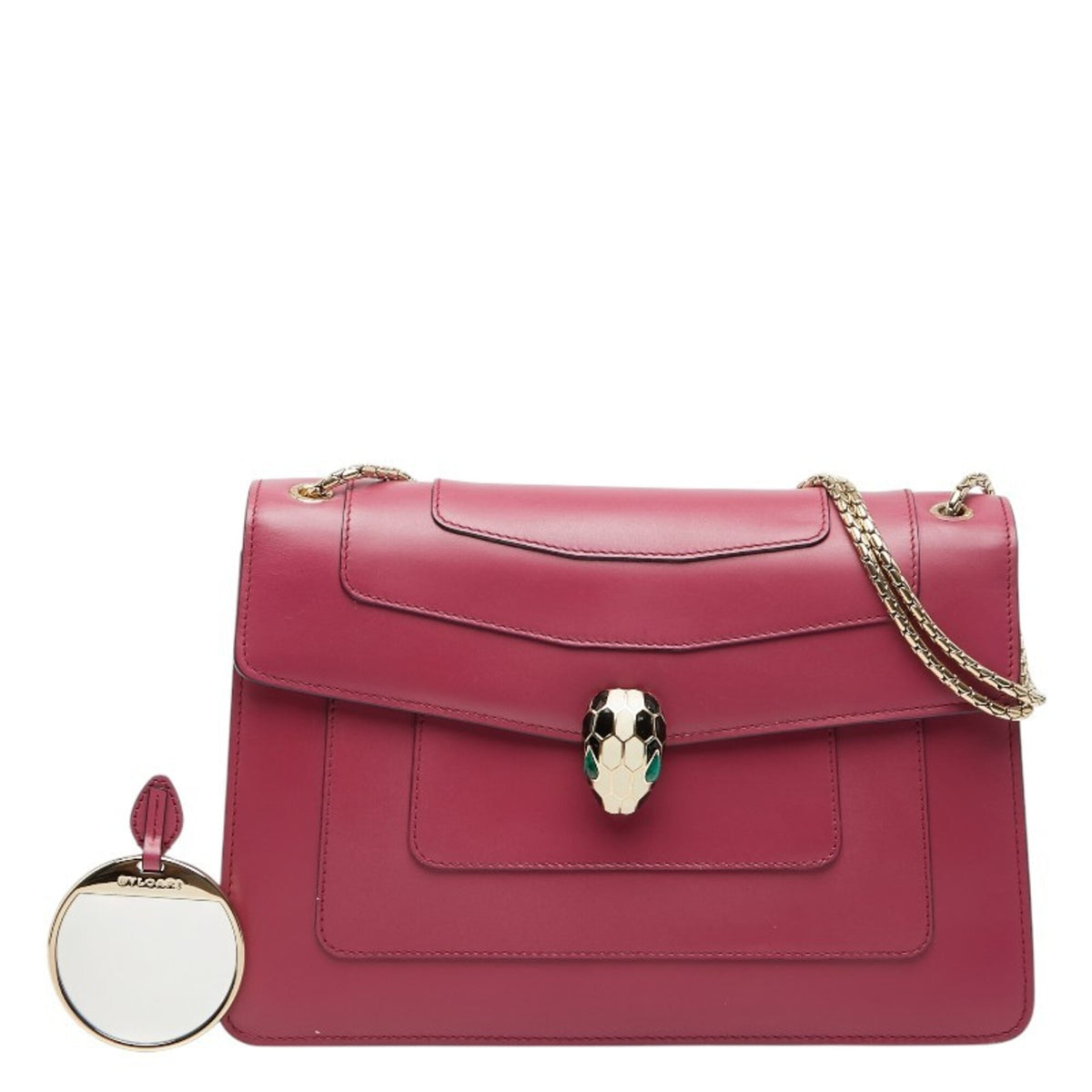 Bvlgari Pink Leather Shoulder Bag (Pre-Owned)