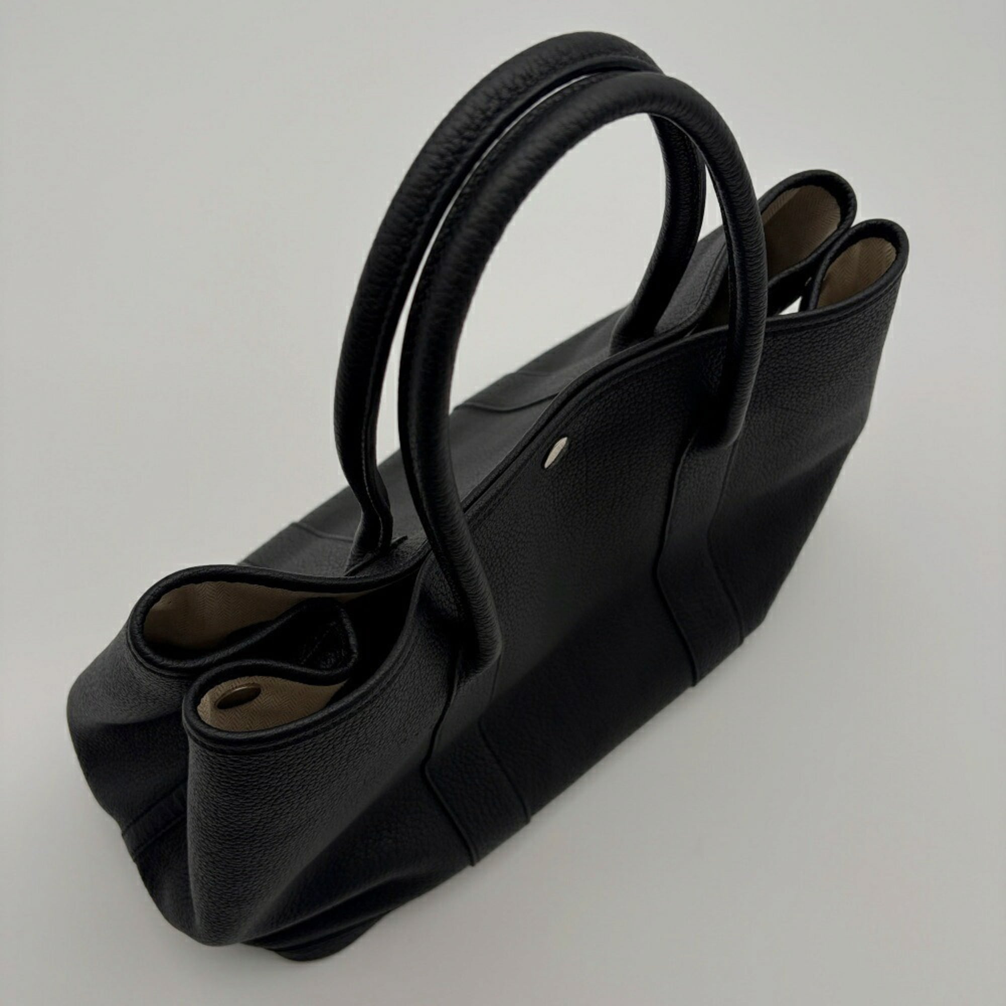 Hermes Garden Black Togo Leather Tote Bag (Pre-Owned)