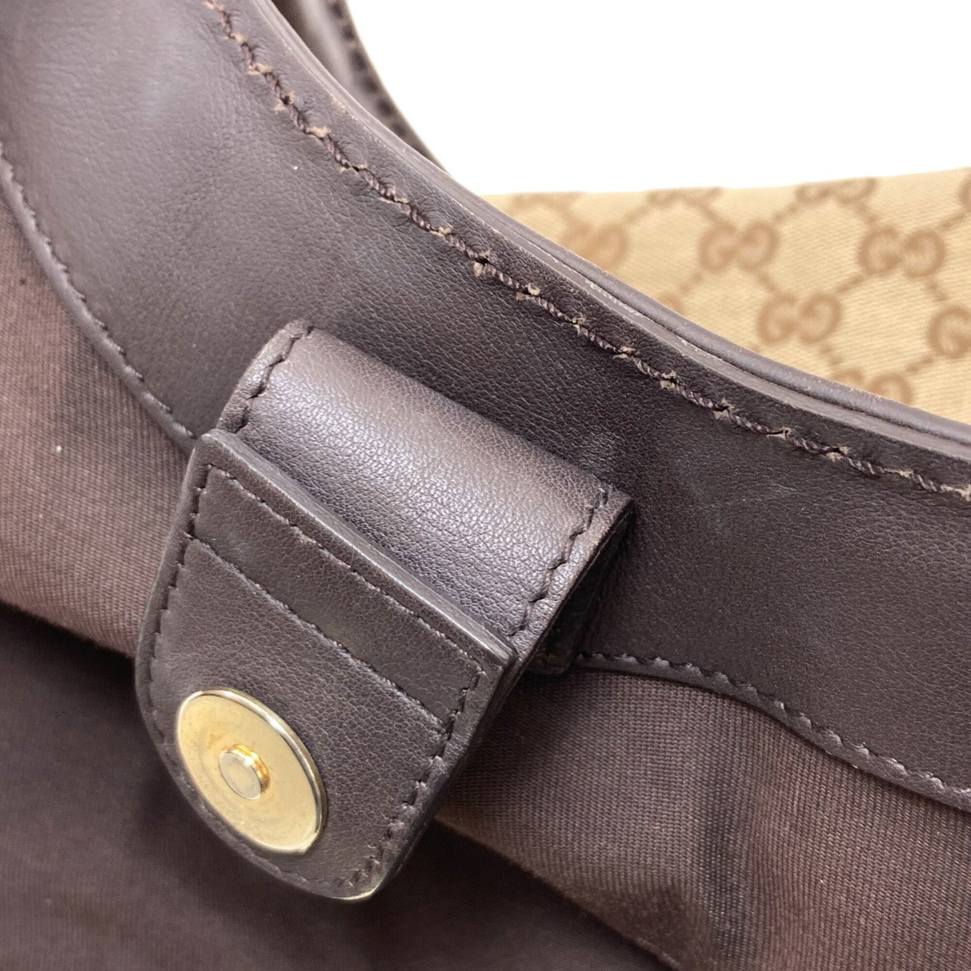Gucci Brown Canvas Handbag (Pre-Owned)