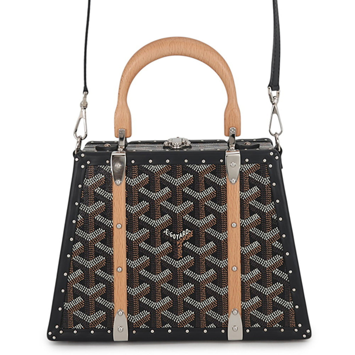 Goyard Black Pvc Leather Wood Handbag (Pre-Owned)