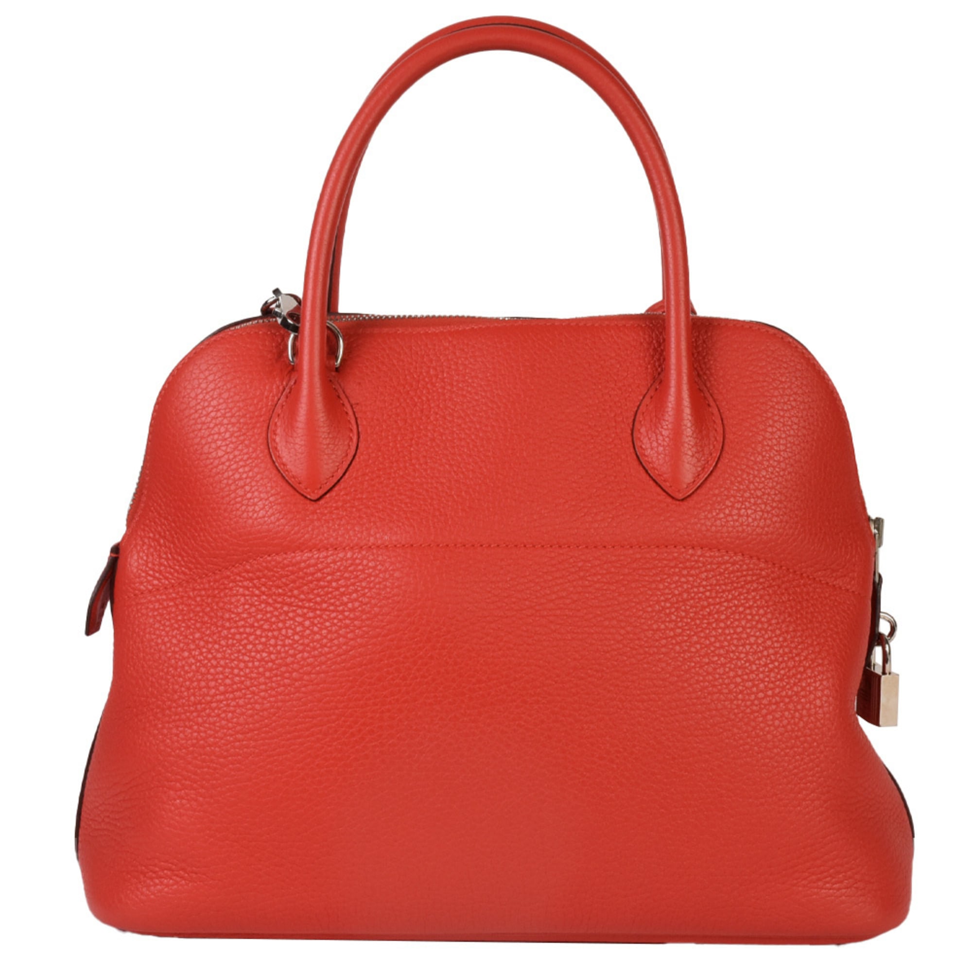 Hermes Bolide Red Color Taurillon Clemence Leather Handbag (Pre-Owned)