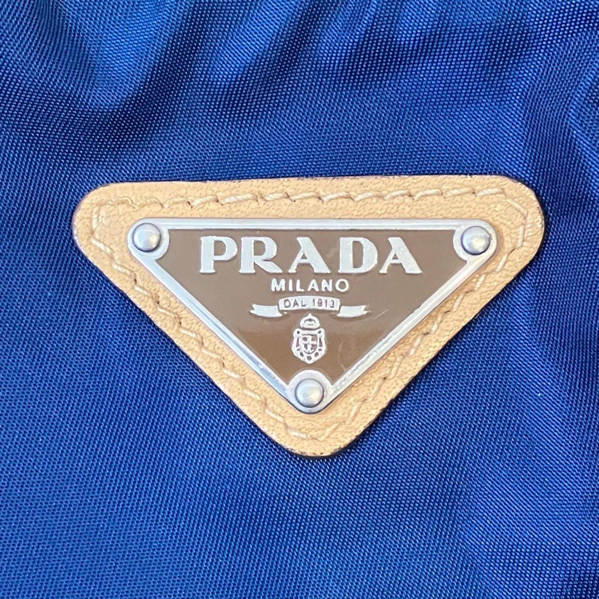 Prada Blue Nylon Handbag (Pre-Owned)