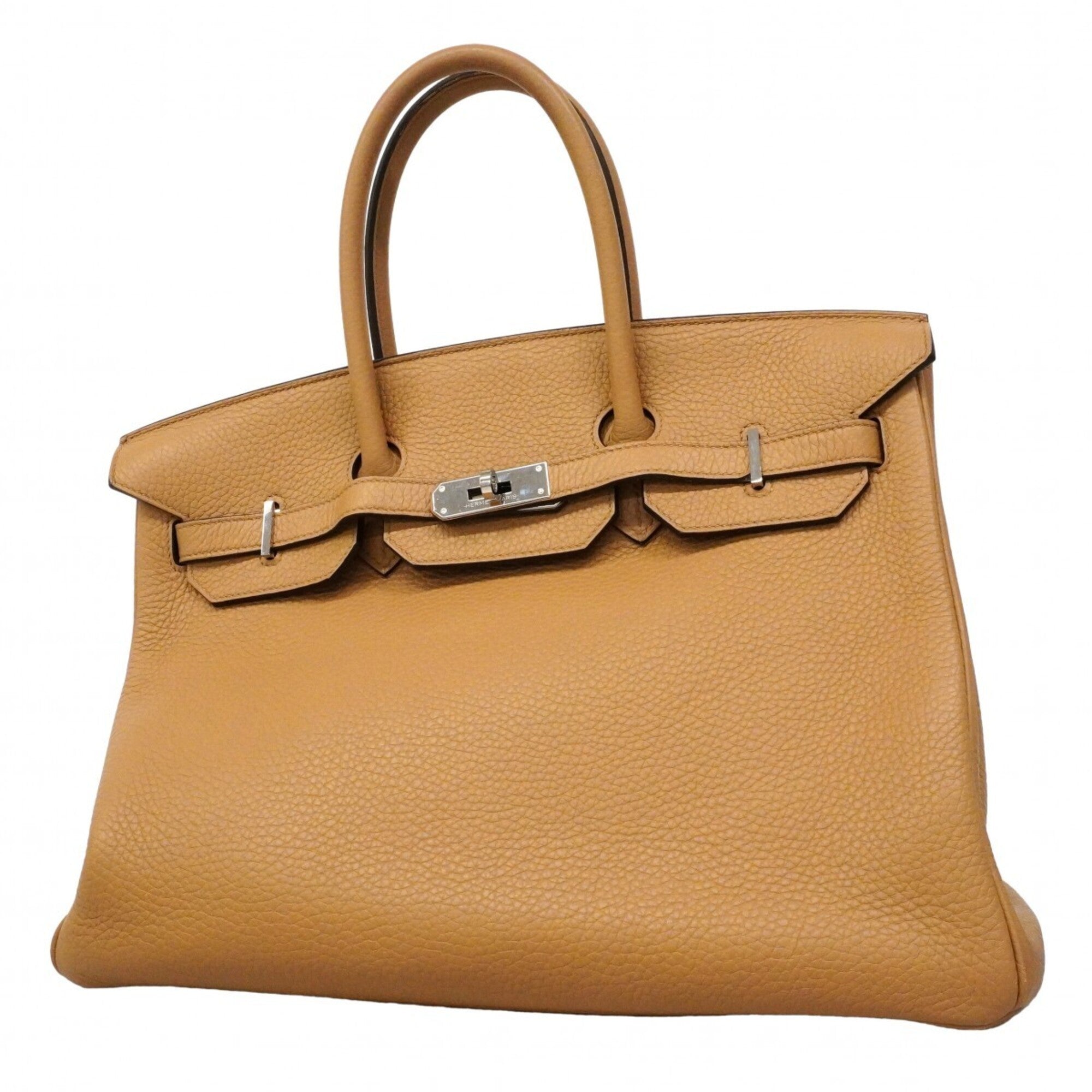 Hermes Brown Taurillon Clemence Leather Handbag (Pre-Owned)