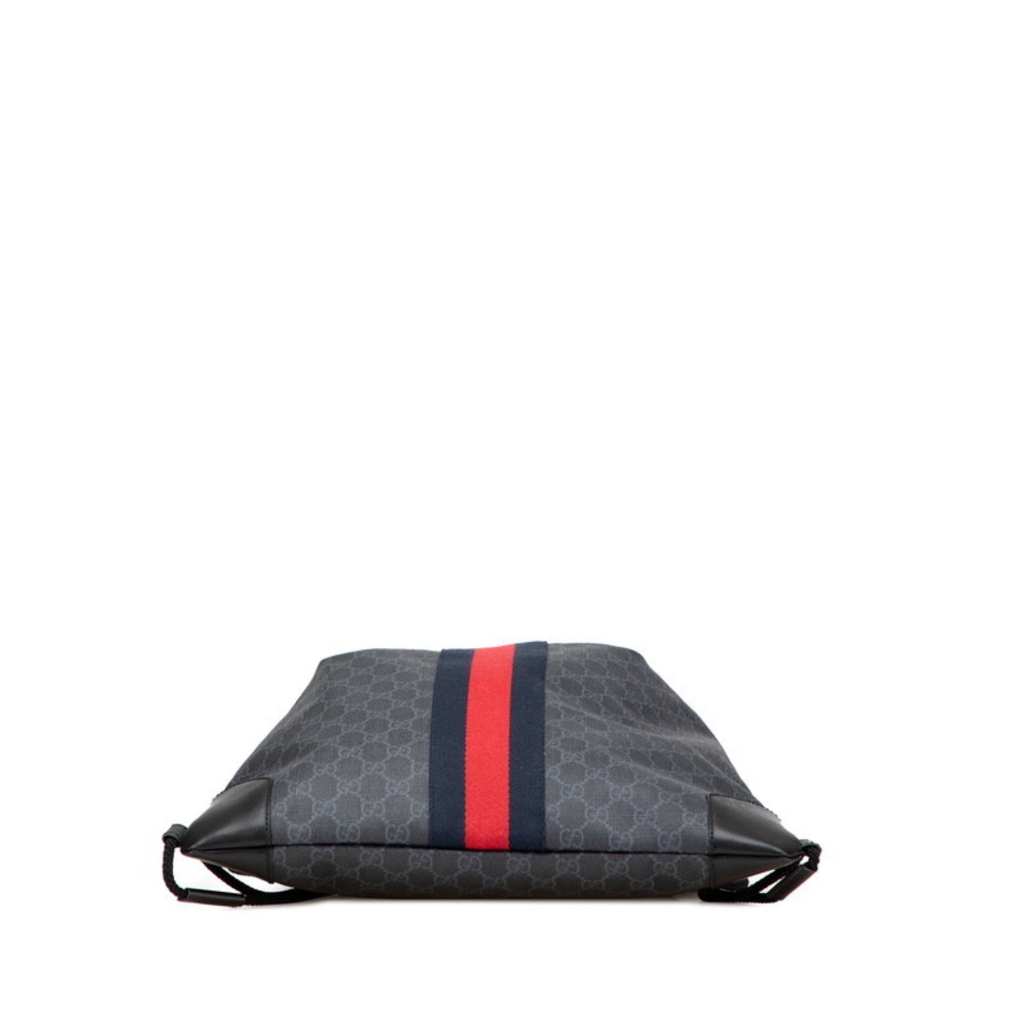 Gucci Black Gray Pvc Leather Backpack (Pre-Owned)