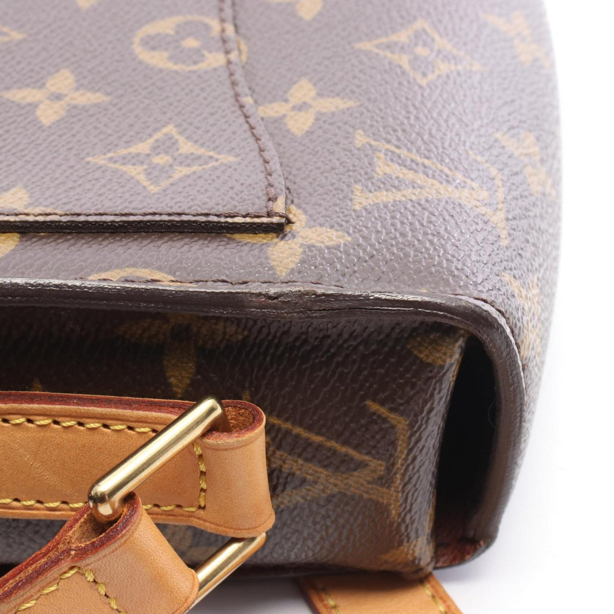 Louis Vuitton Brown Monogram Coated Canvas Leather Handbag Shoulder Bag (Pre-Owned)
