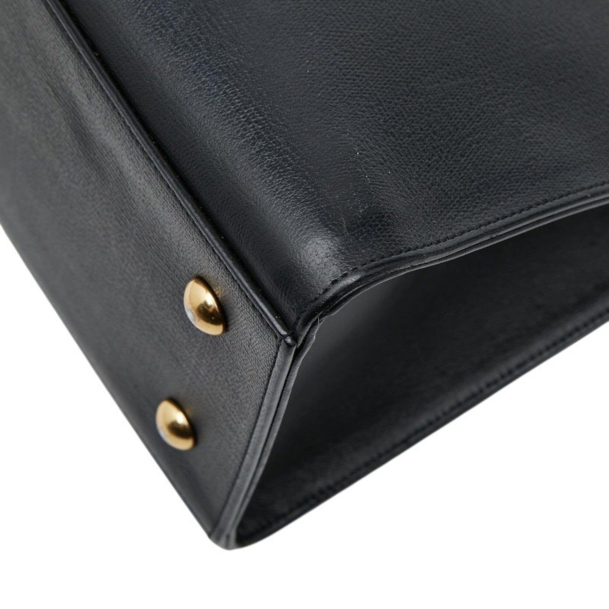 Saint Laurent Black Leather Handbag Shoulder Bag (Pre-Owned)
