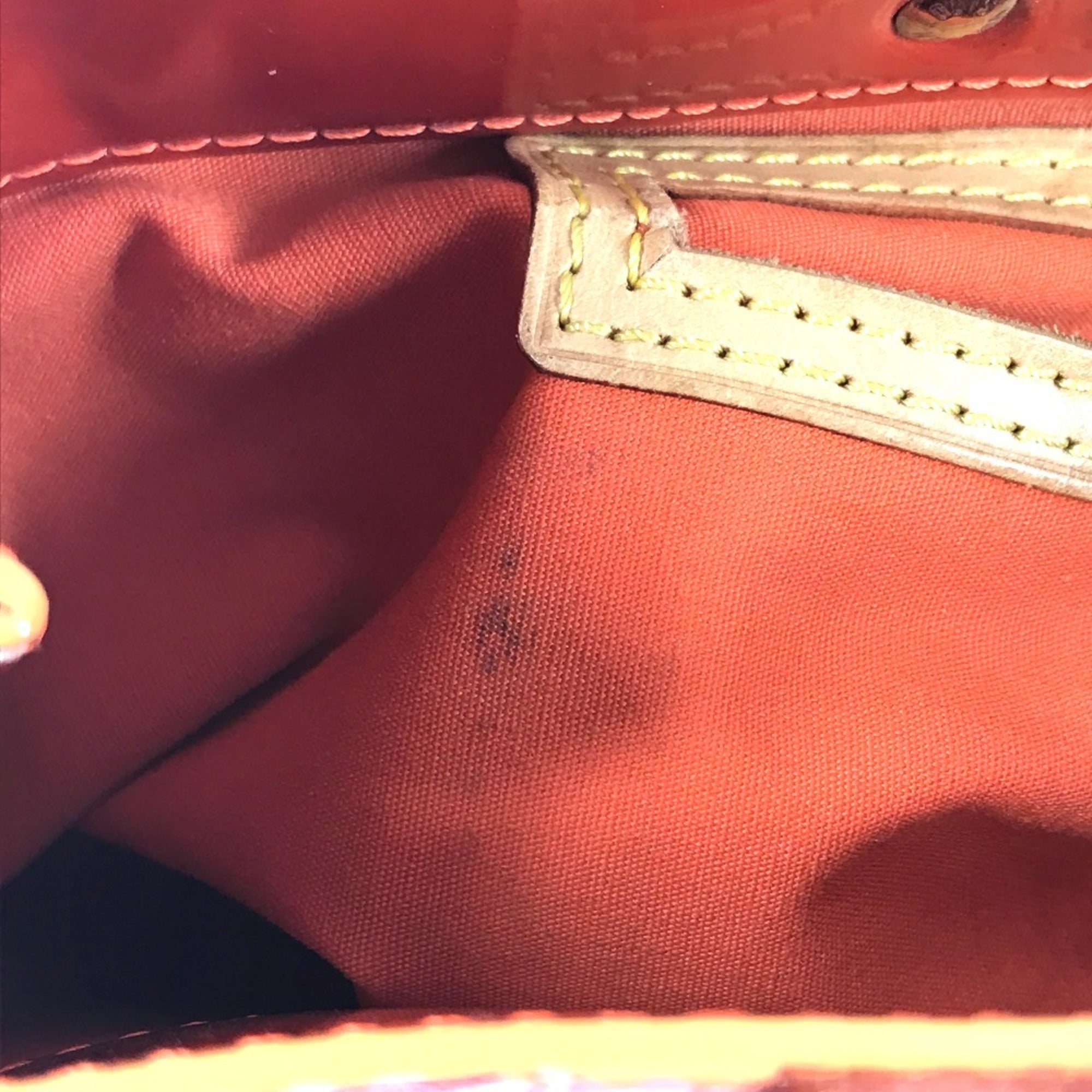Louis Vuitton Orange Monogram Vernis Handbag Tote Bag (Pre-Owned)