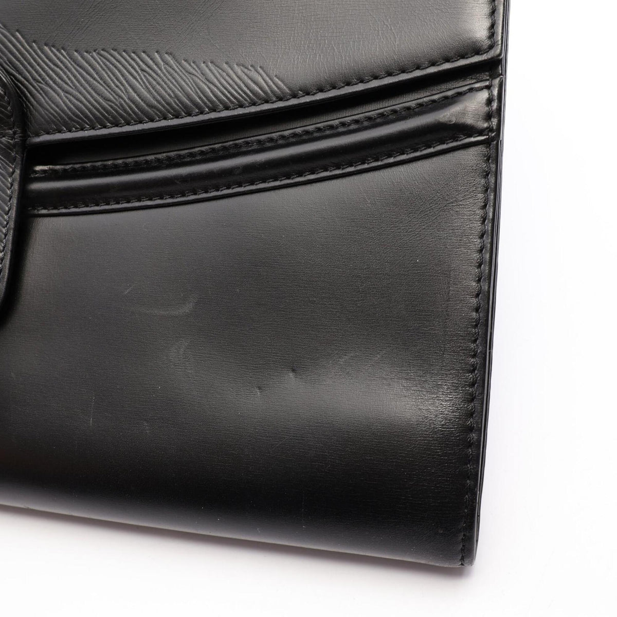 Louis Vuitton Black Epi Leather Clutch Bag Handbag (Pre-Owned)