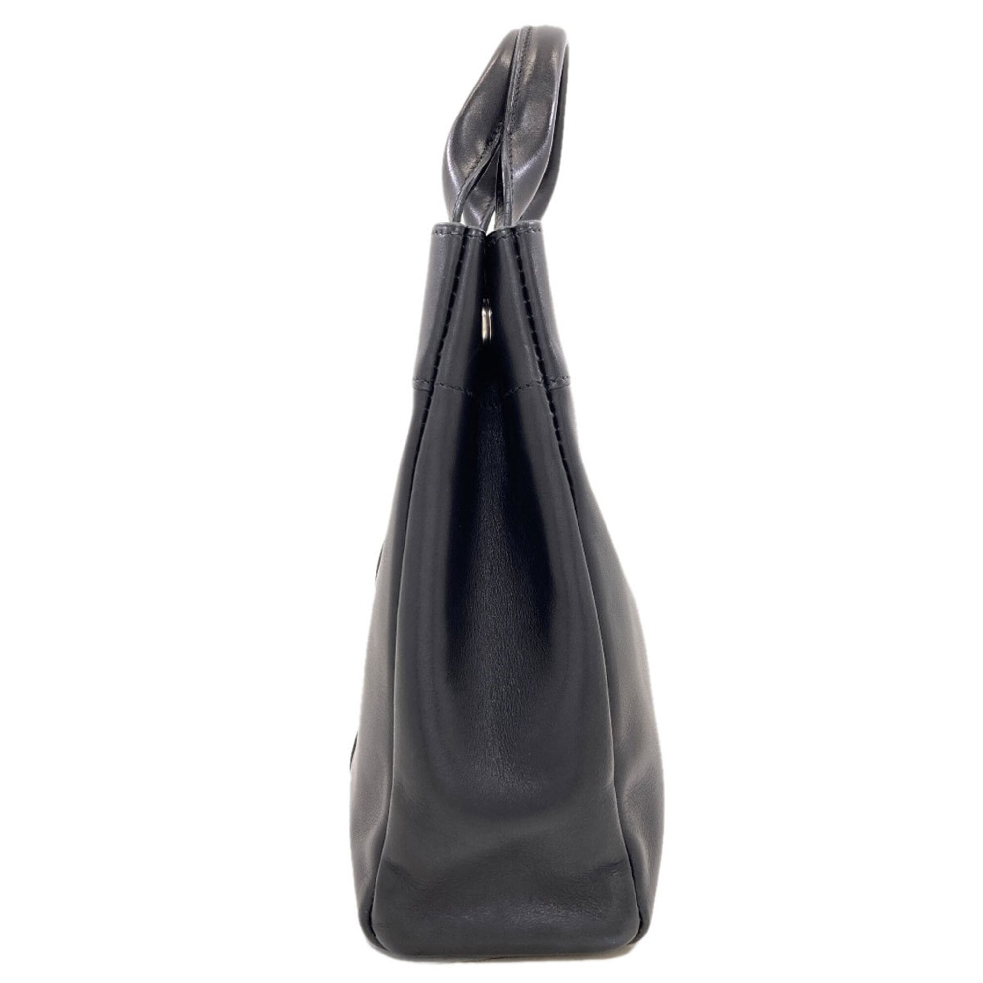Hermes Black Evercalf Leather Handbag (Pre-Owned)
