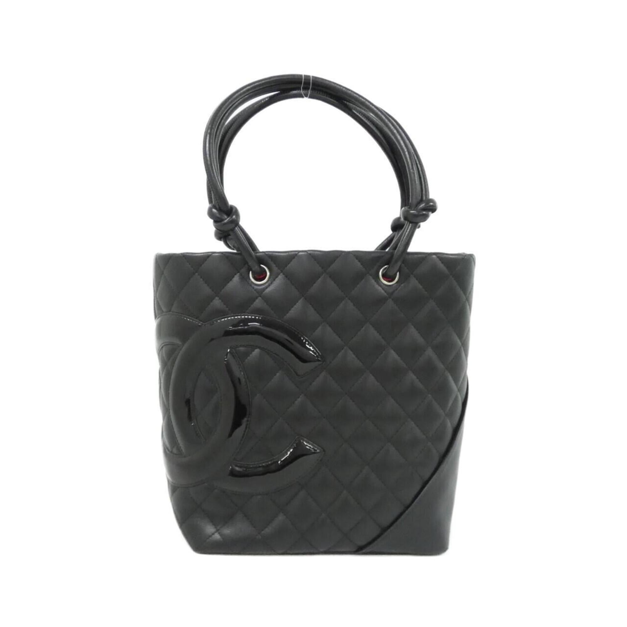 Chanel Ligne Cambon Black Leather Handbag (Pre-Owned)