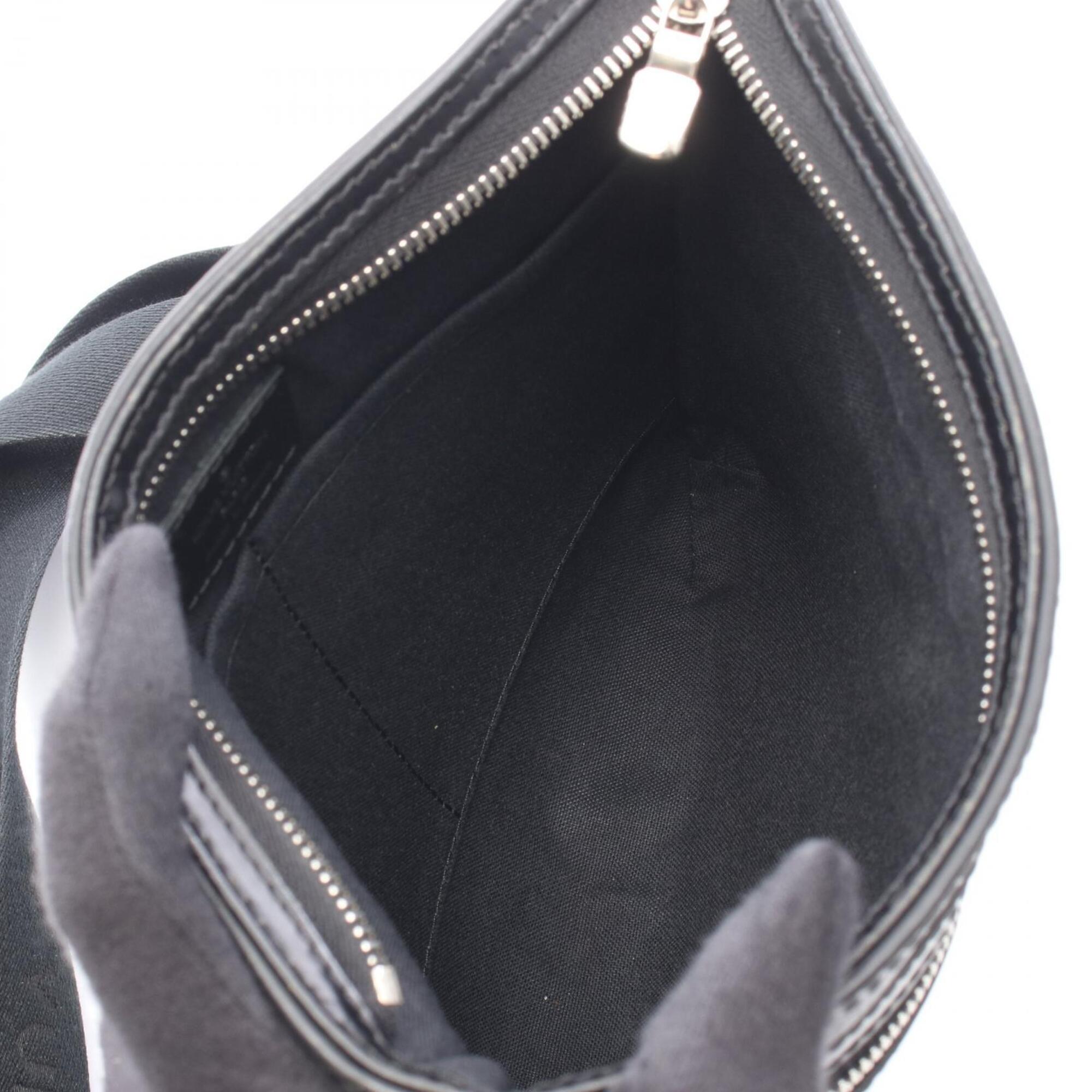 Louis Vuitton Black Coated Canvas Leather Handbag Shoulder Bag (Pre-Owned)