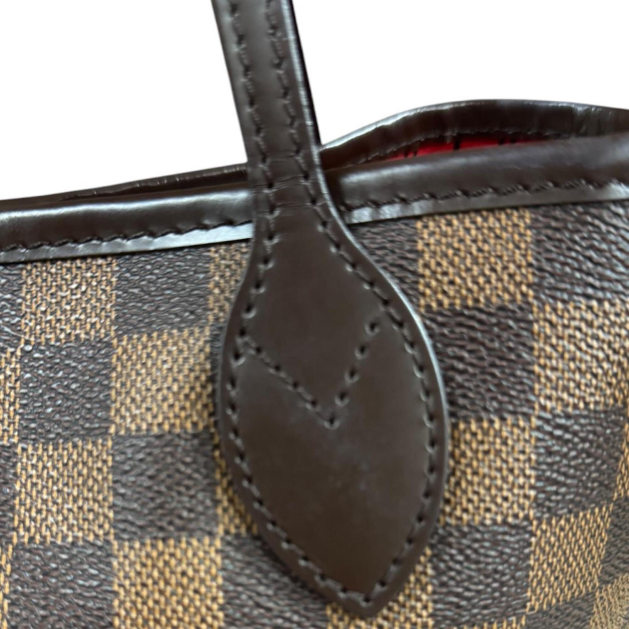 Louis Vuitton Damier Brown Damier Canvas Pouch Tote Bag (Pre-Owned)