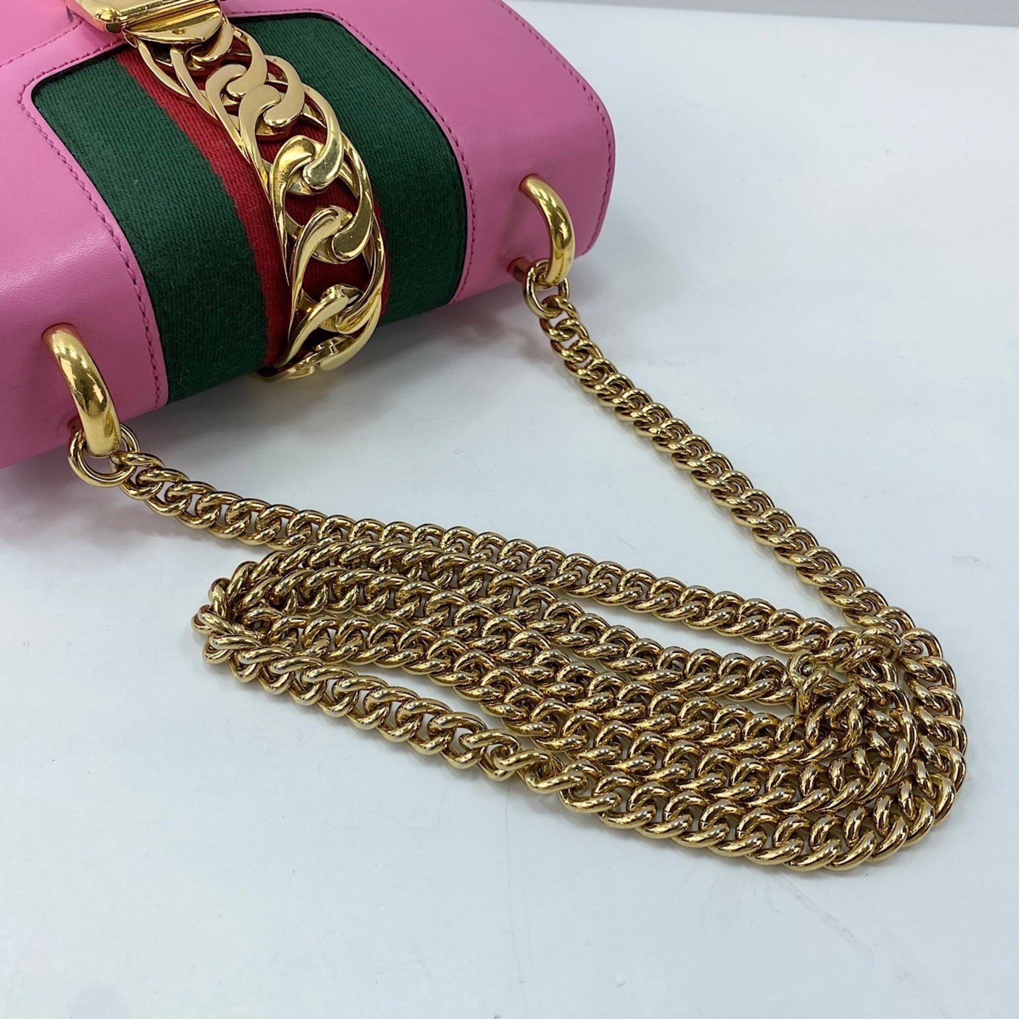 Gucci Sherry Line Pink Shoulder Bag (Pre-Owned)