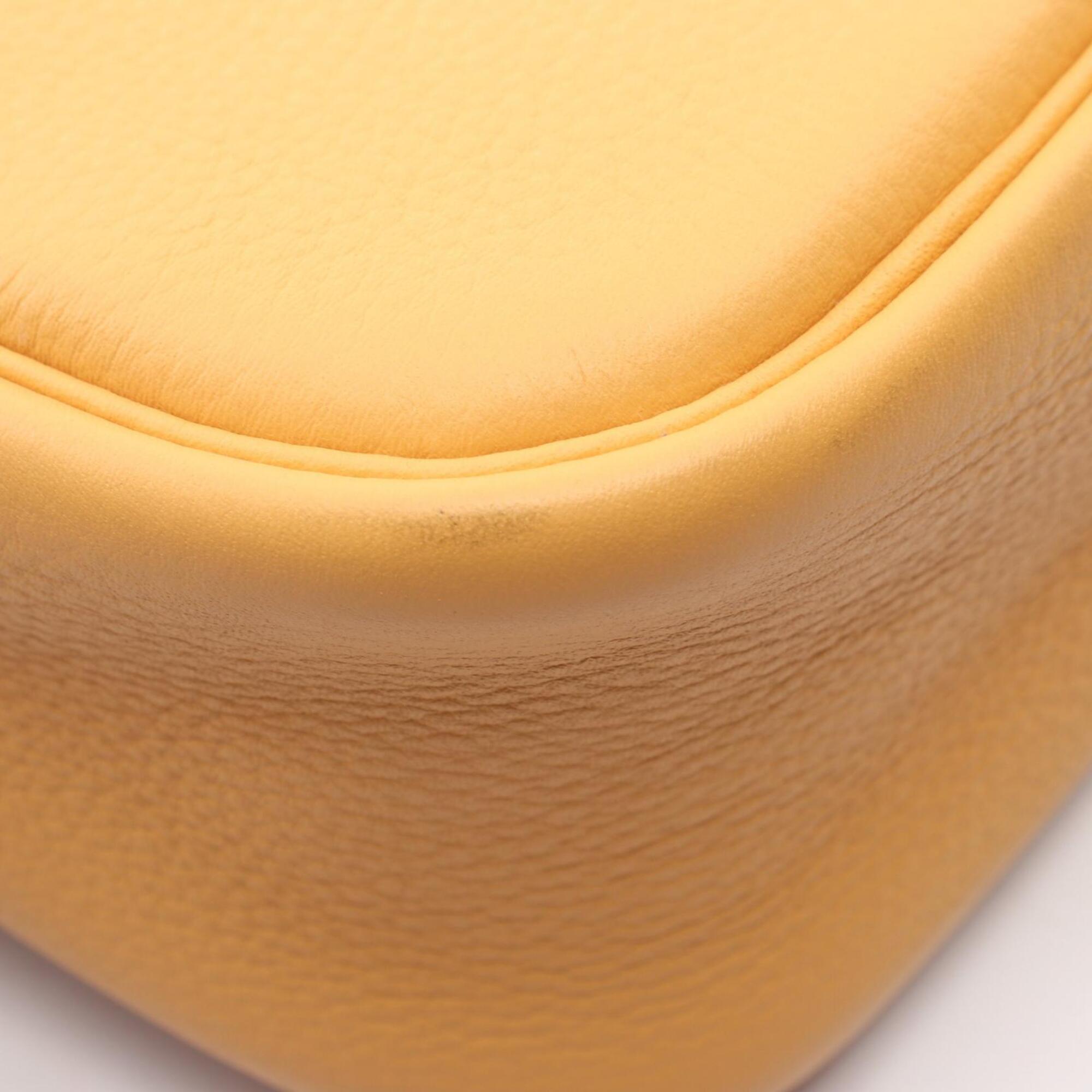 Hermes Jaune Yellow Taurillon Clemence Leather Handbag Shoulder Bag (Pre-Owned)