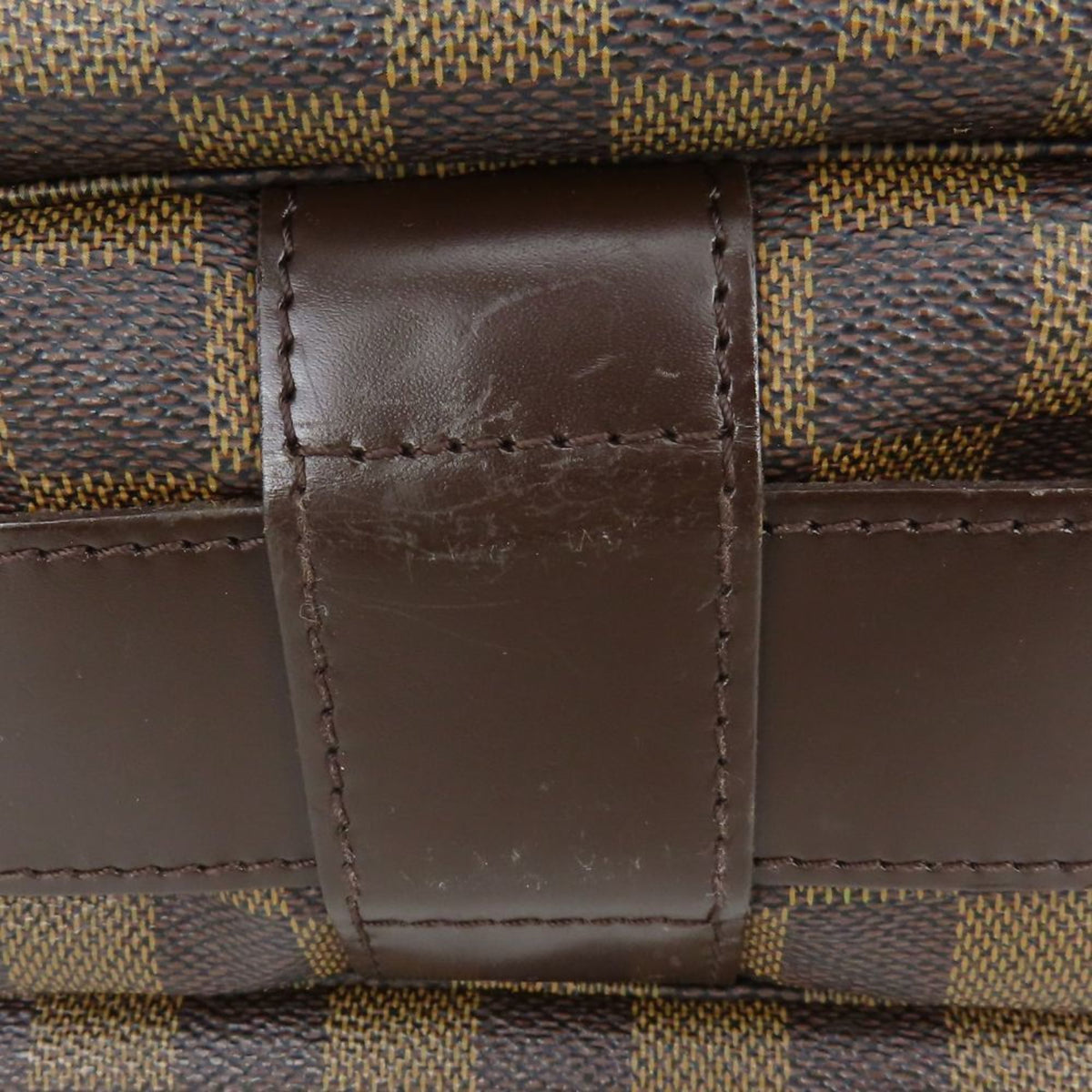 Louis Vuitton Brown Damier Canvas Ebene Damier Canvas Leather Shoulder Bag (Pre-Owned)