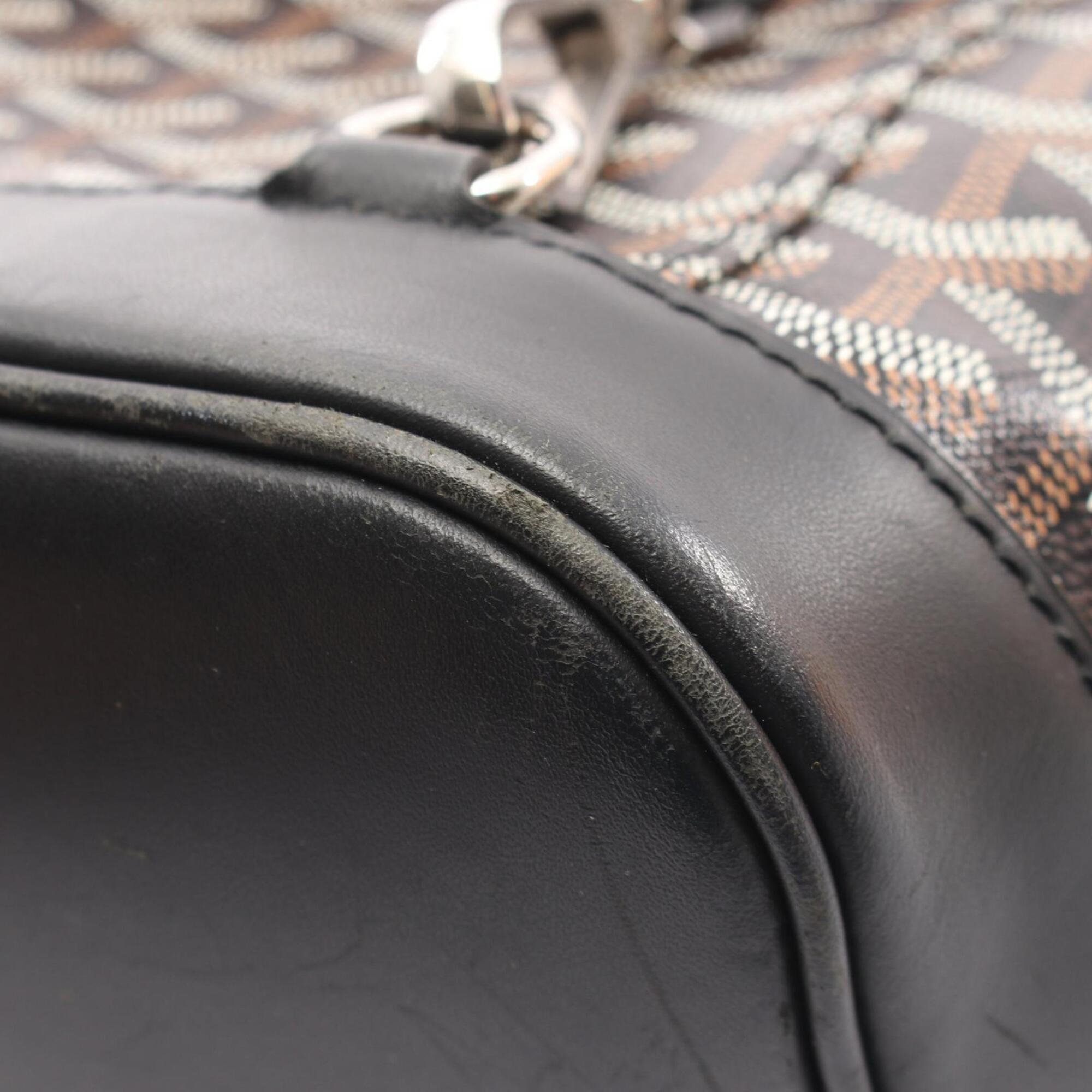 Goyard Black Multi-Color Coated Canvas Leather Backpack (Pre-Owned)
