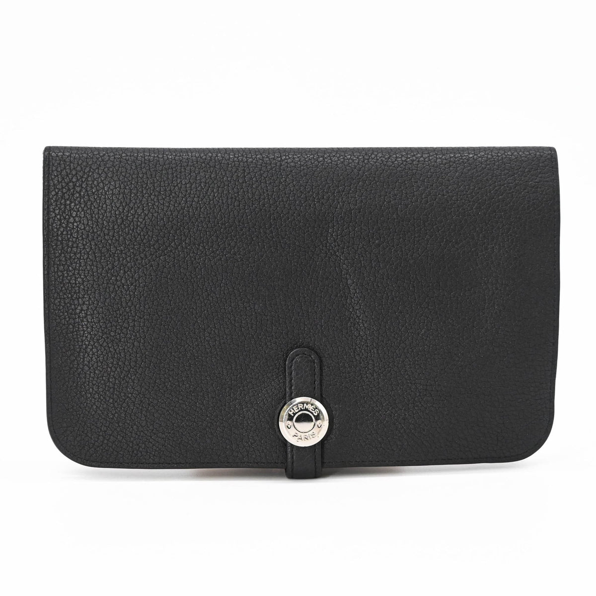 Hermes Black Evercalf Leather Wallet (Bi-Fold) (Pre-Owned)