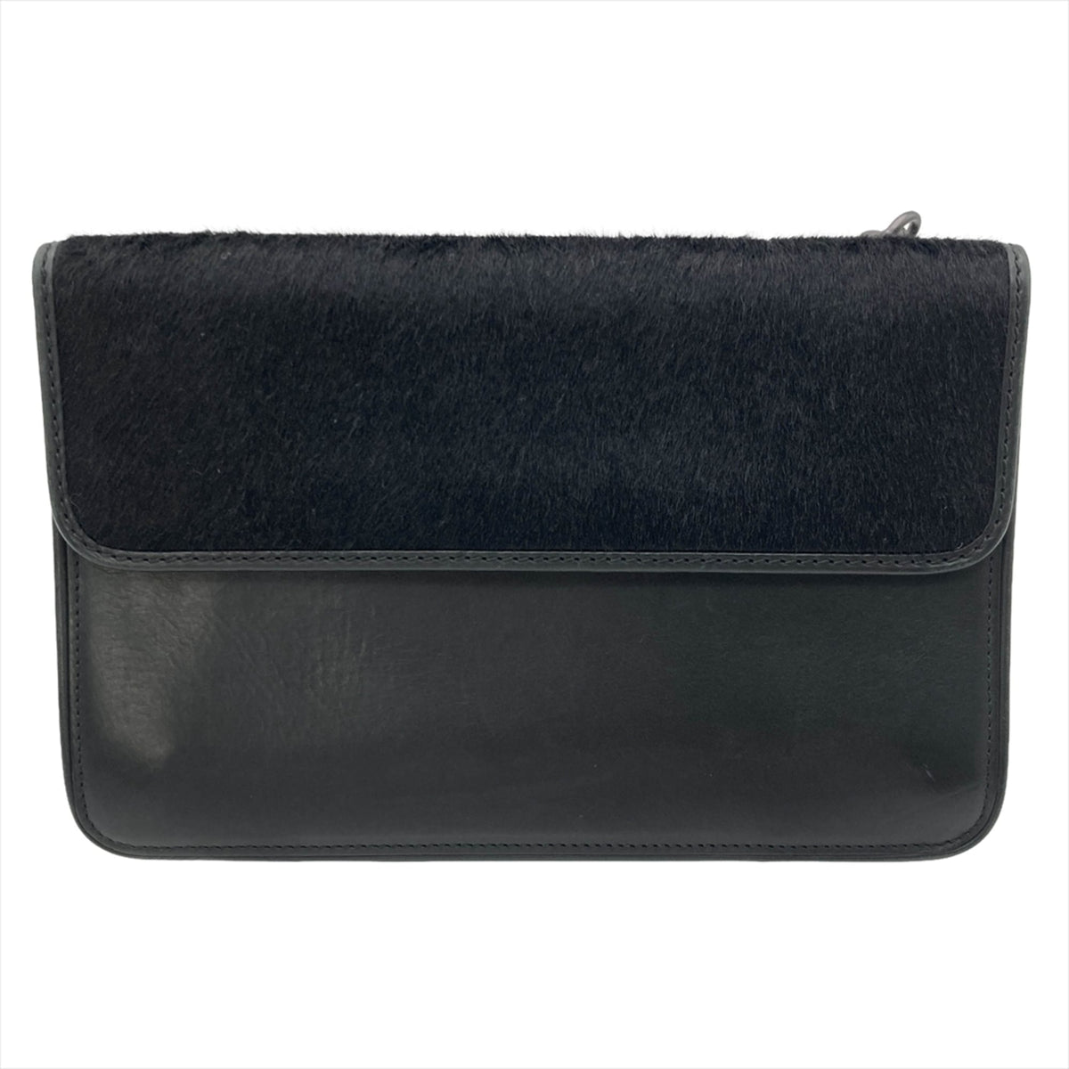Bottega Veneta Intrecciato Black Leather Shoulder Bag (Pre-Owned)