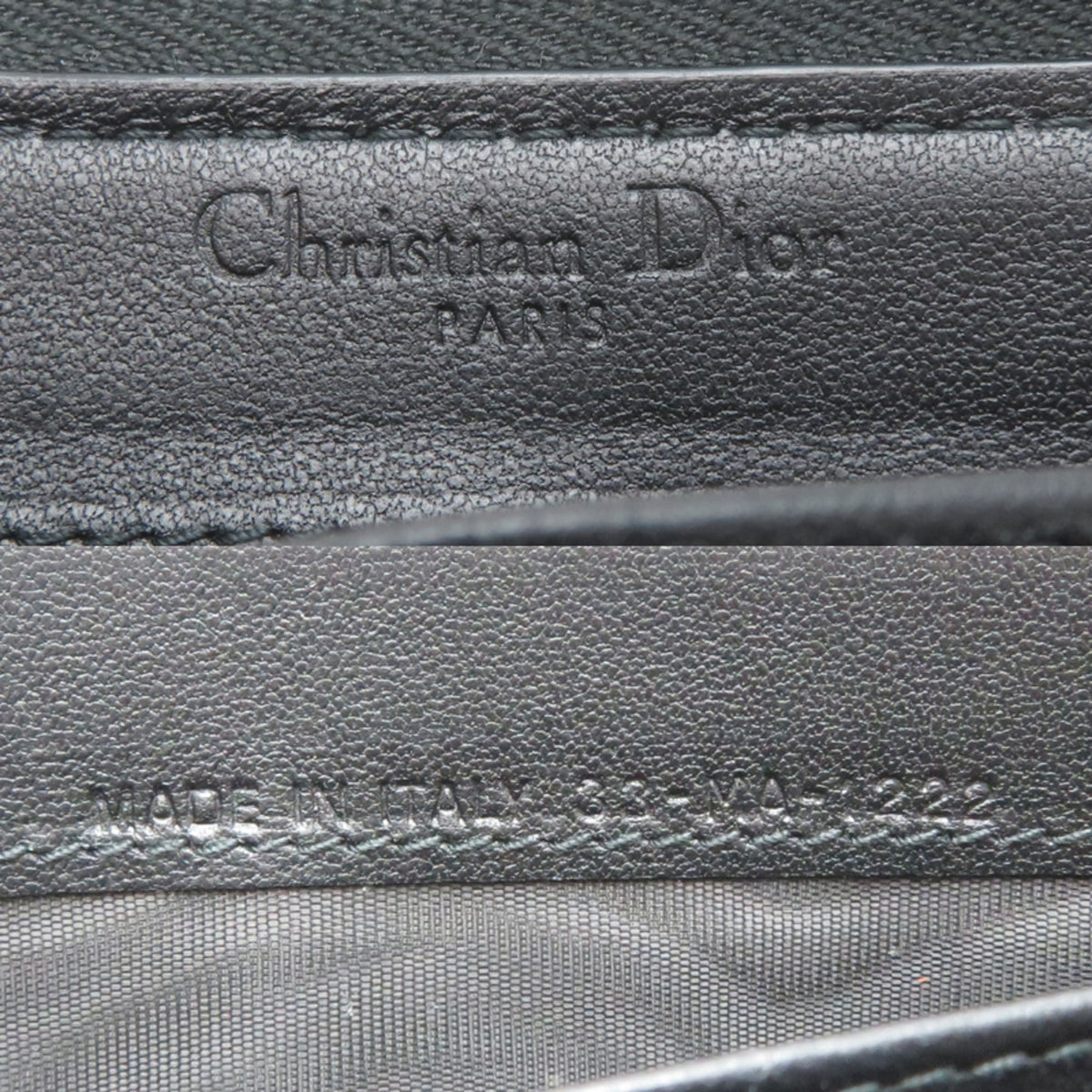 Christian Dior Black Leather Long Wallet (Bi-Fold) (Pre-Owned)
