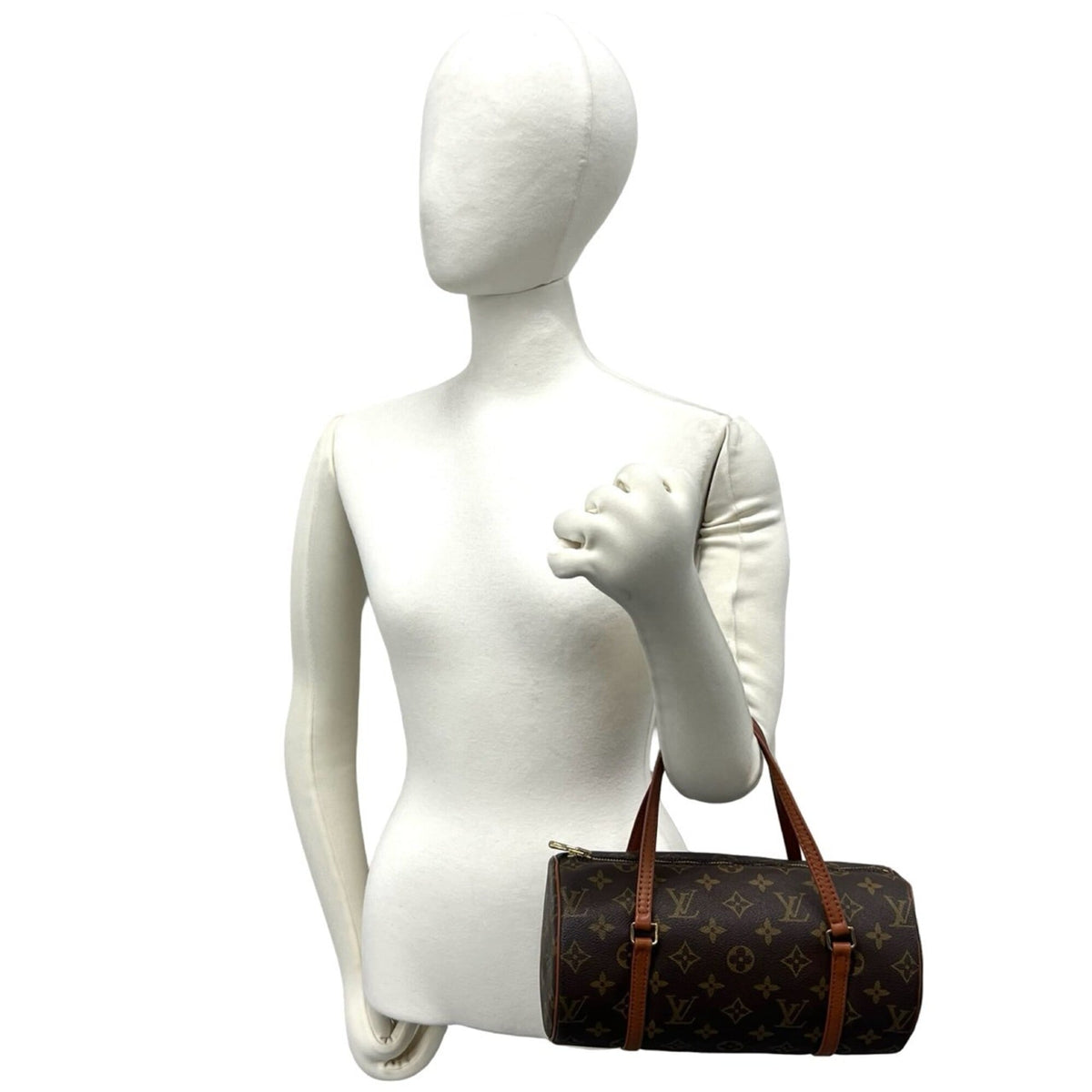 Louis Vuitton Brown Leather Pvc Boston Bag Handbag (Pre-Owned)