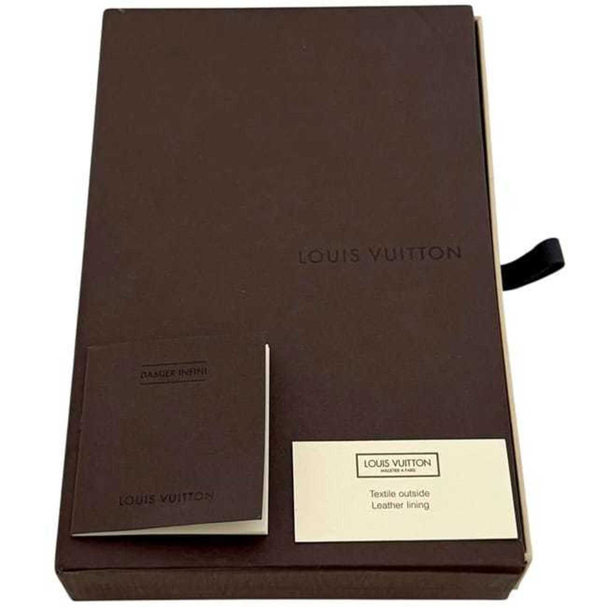 Louis Vuitton Gray Navy Canvas Leather Long Wallet (Bi-Fold) (Pre-Owned)