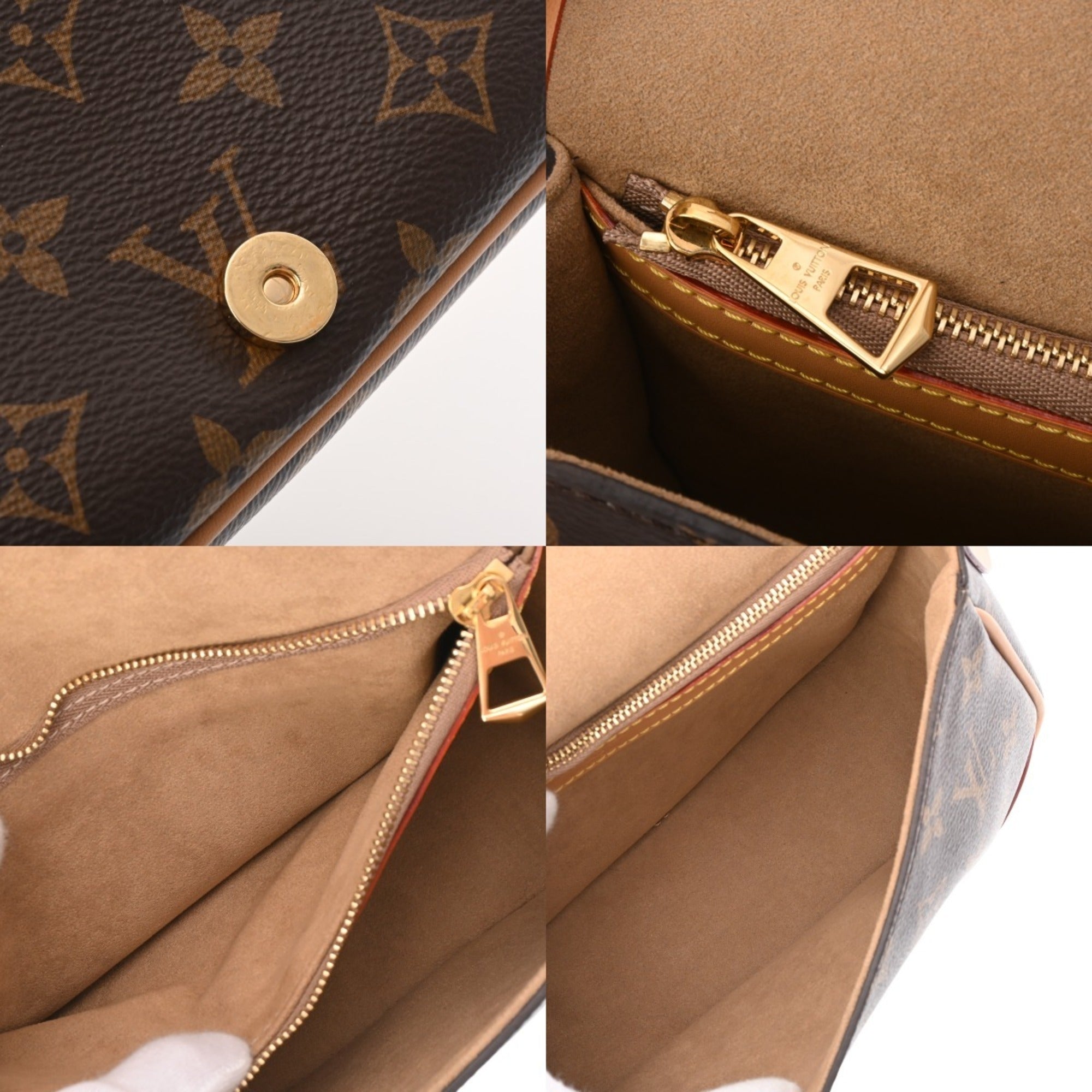 Louis Vuitton Brown Monogram Canvas Shoulder Bag (Pre-Owned)