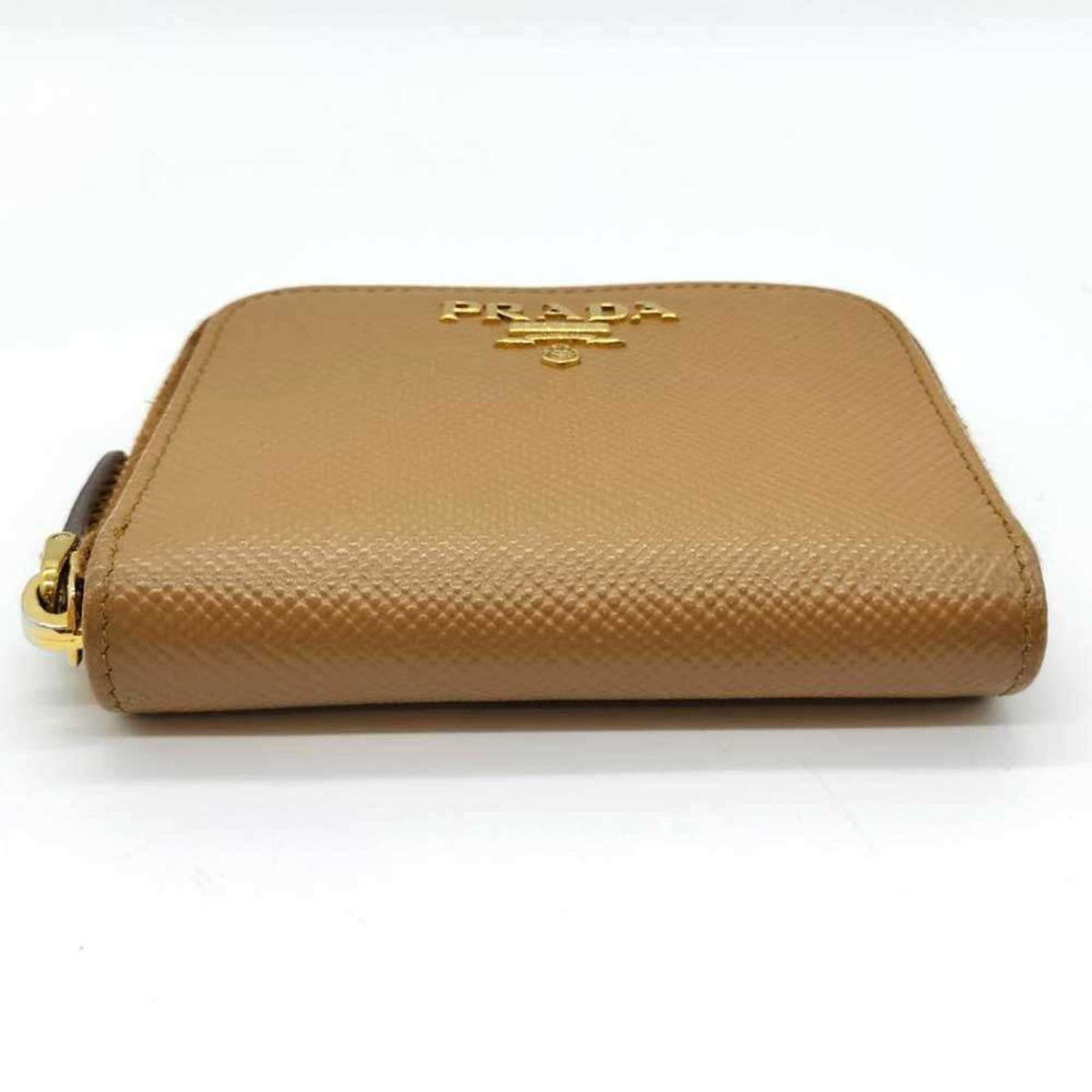Prada Brown Leather Coin Purse/Coin Case (Pre-Owned)