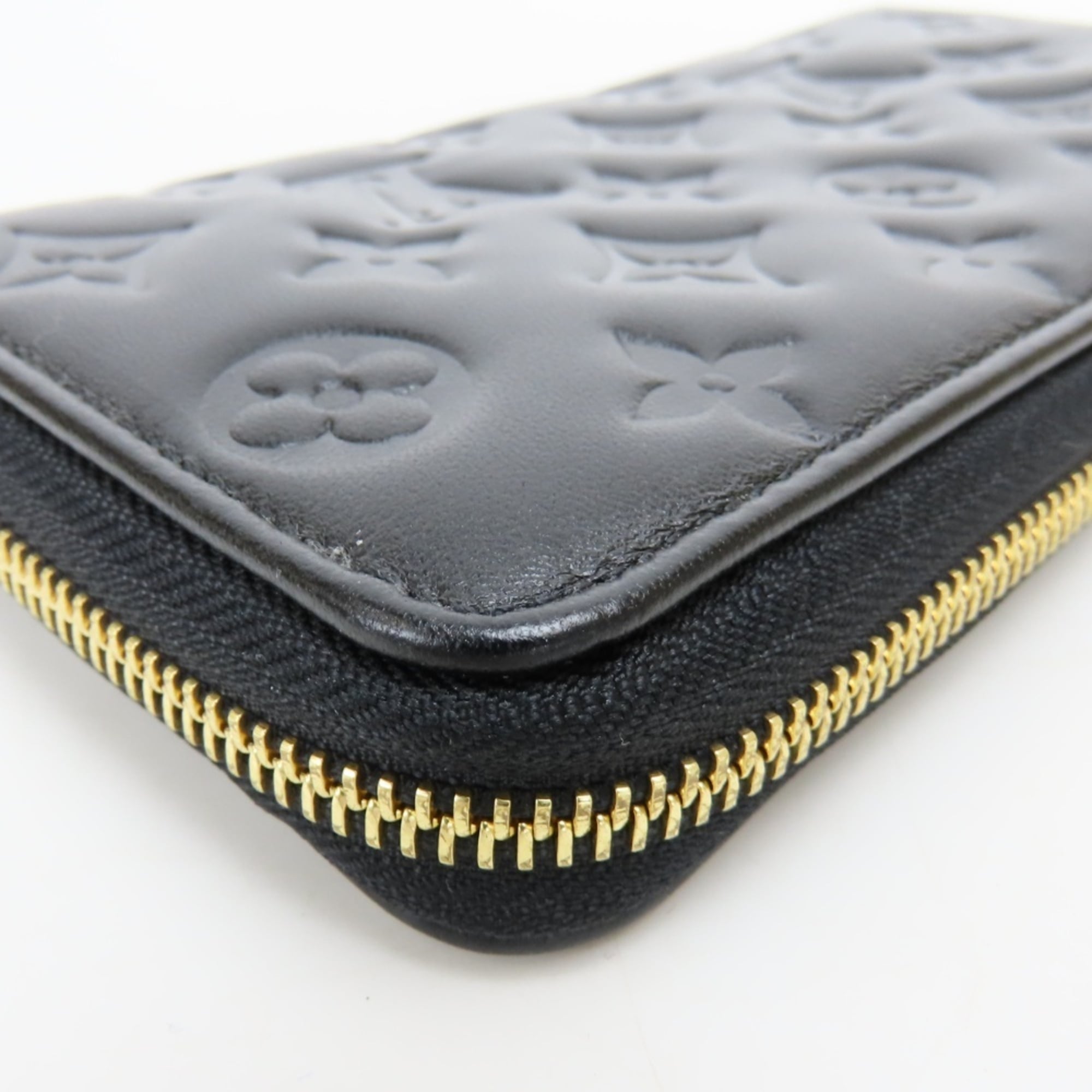 Louis Vuitton Black Noir Leather Coin Purse/Coin Case (Pre-Owned)