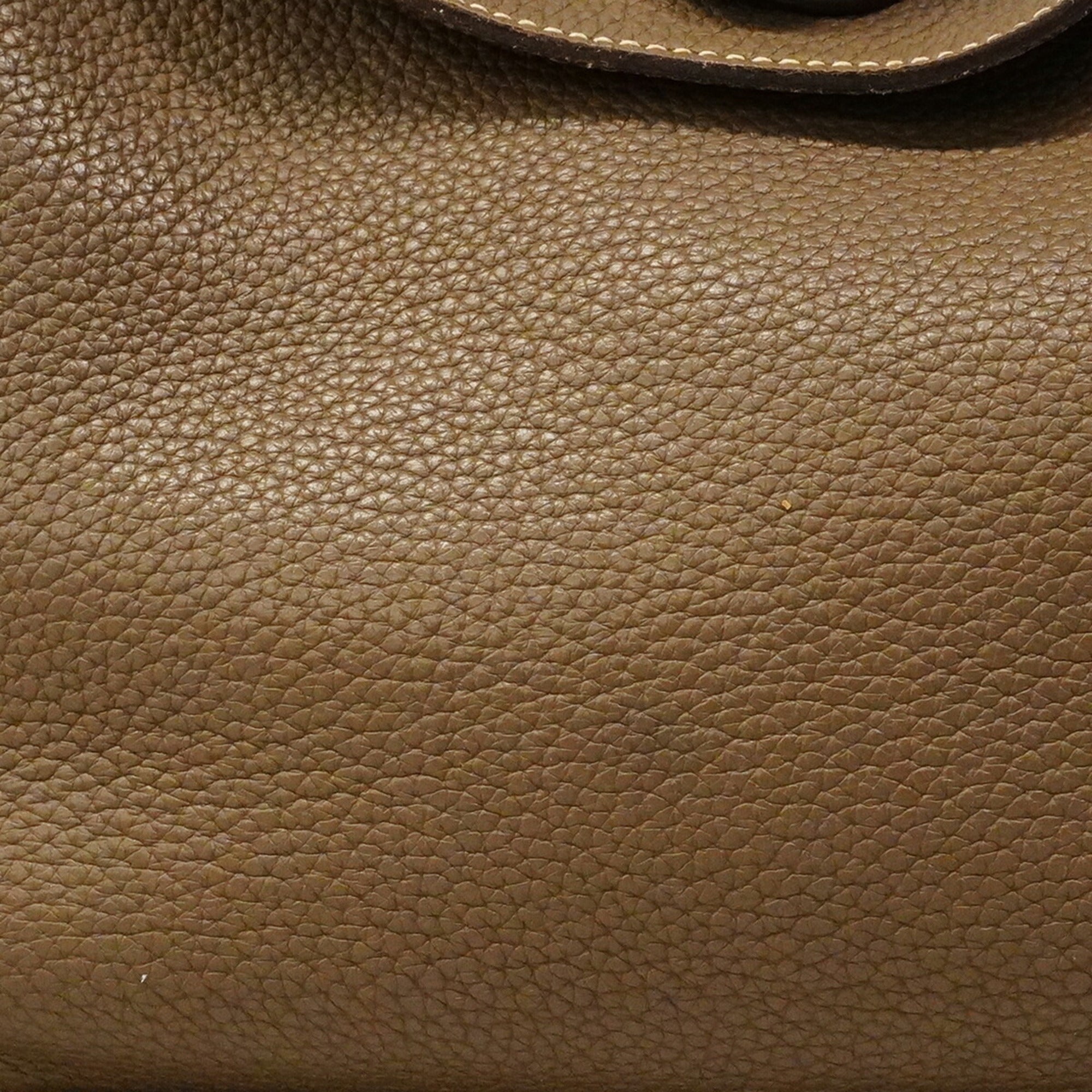Hermes Gray Taurillon Clemence Leather Handbag (Pre-Owned)