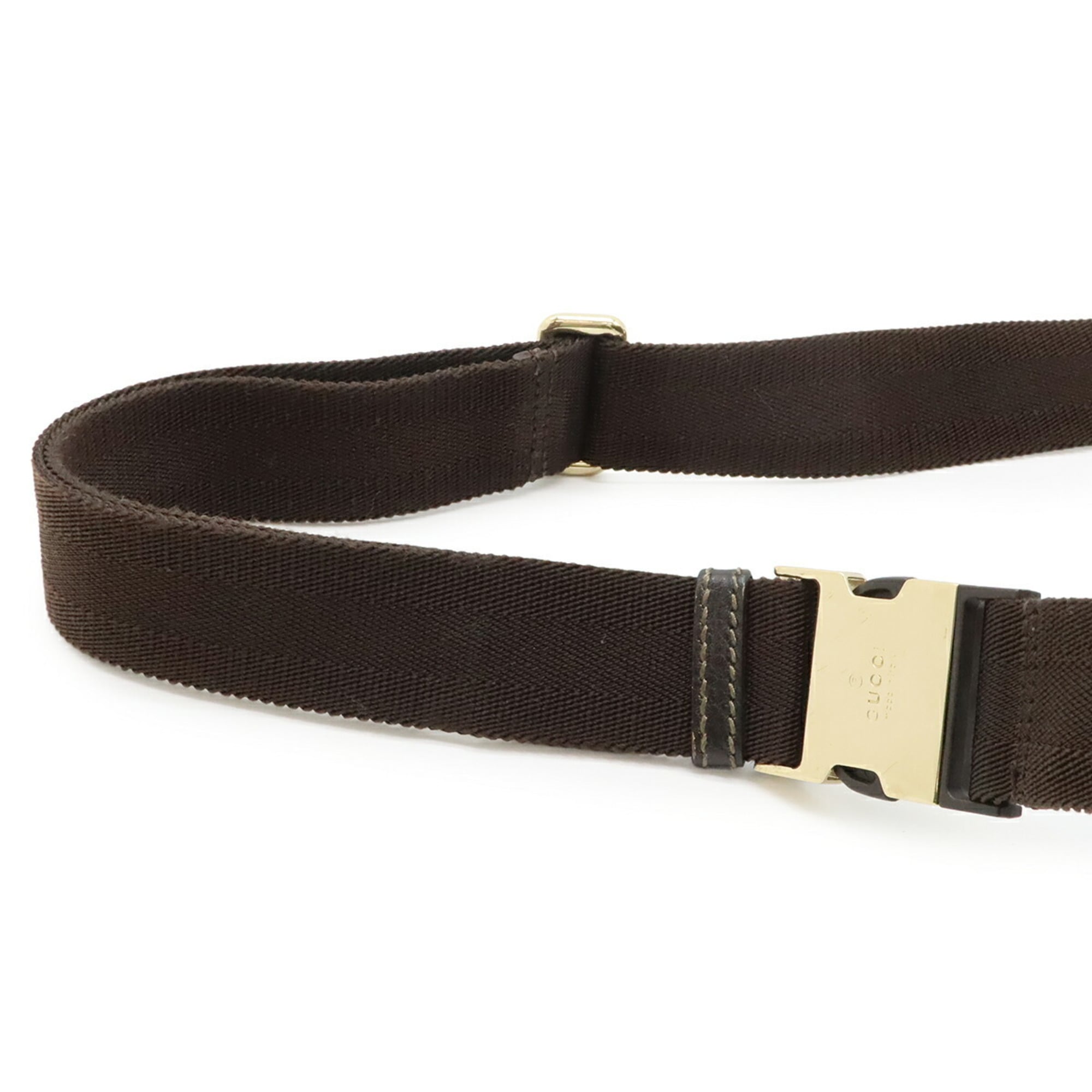 Gucci Dark Brown Leather Fanny Pack Pouch (Pre-Owned)
