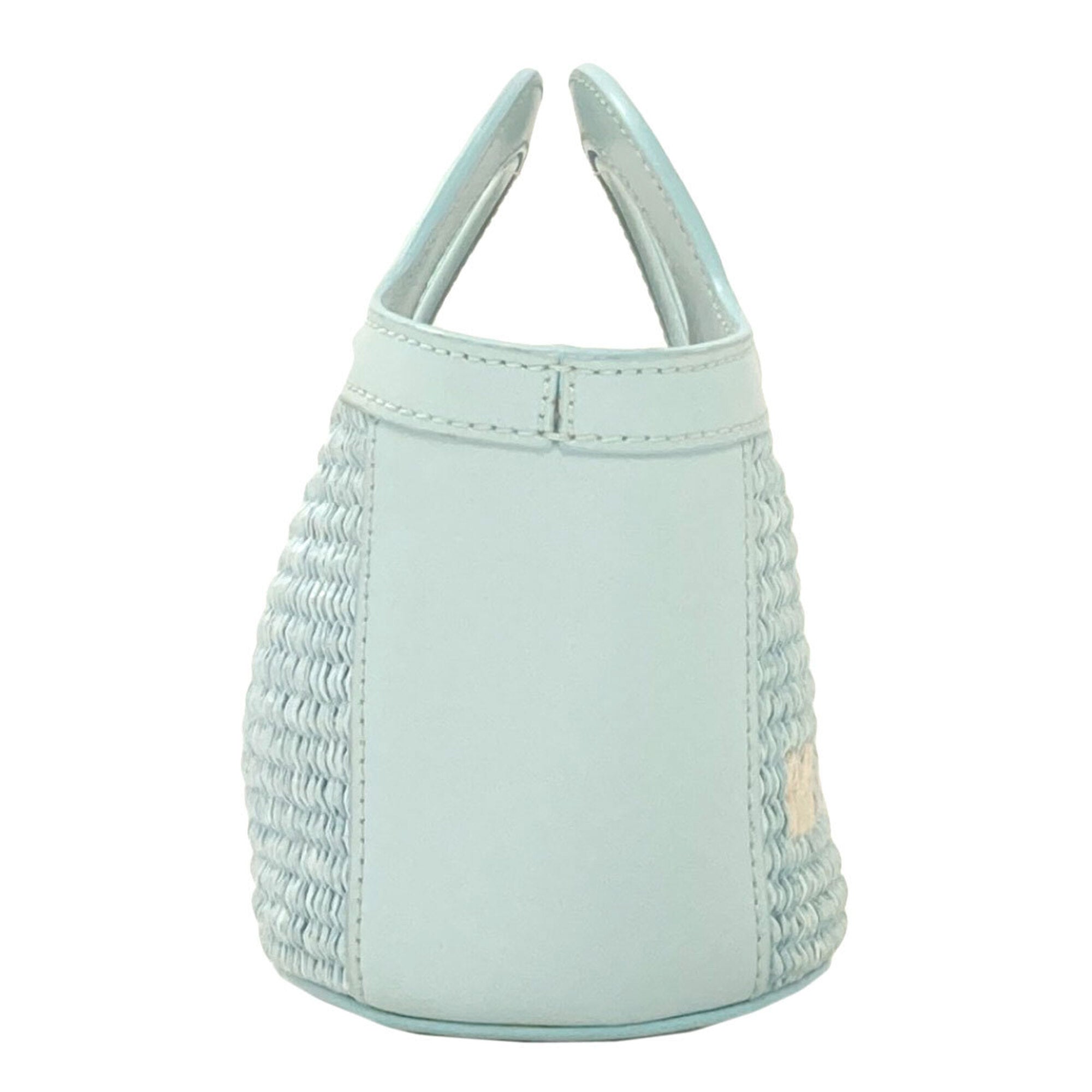 Marni Light Blue Raffia Leather Handbag (Pre-Owned)