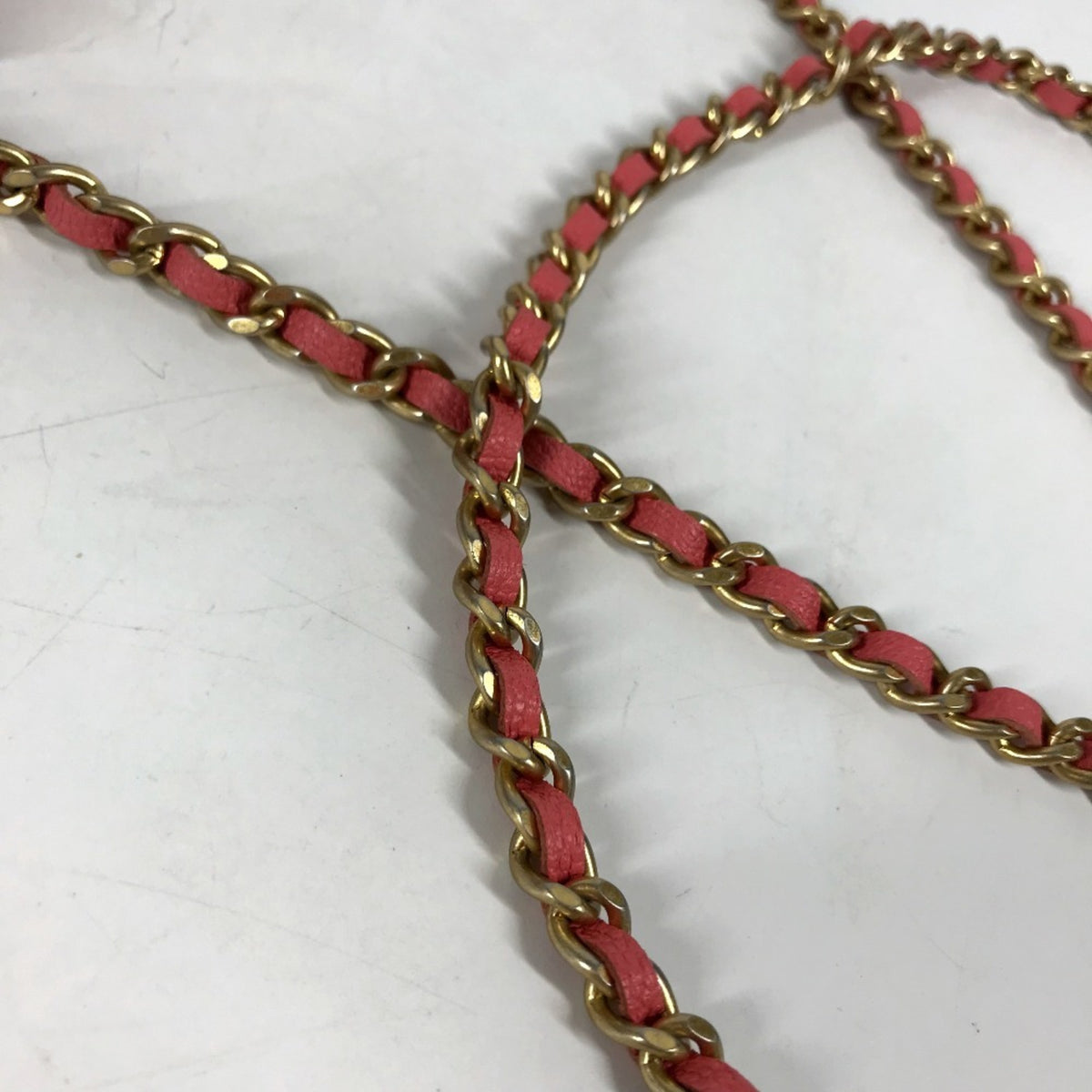 Chanel Boy Chanel Pink Grained Calfskin Chain/Shoulder Wallet (Pre-Owned)