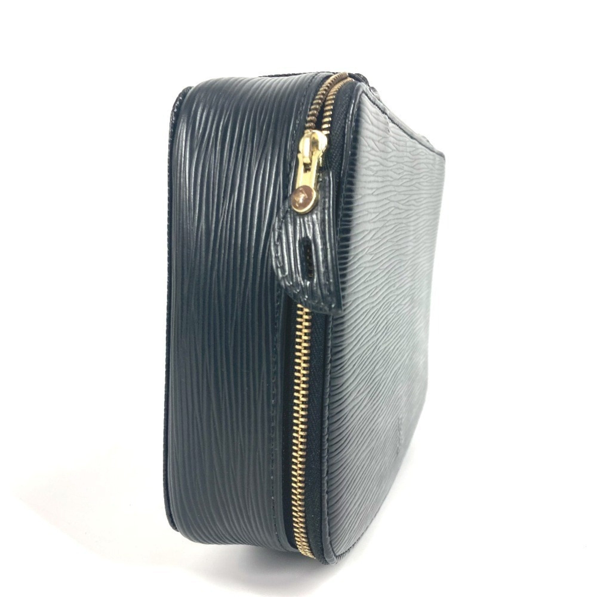Hermes Black Leather Pouch (Pre-Owned)