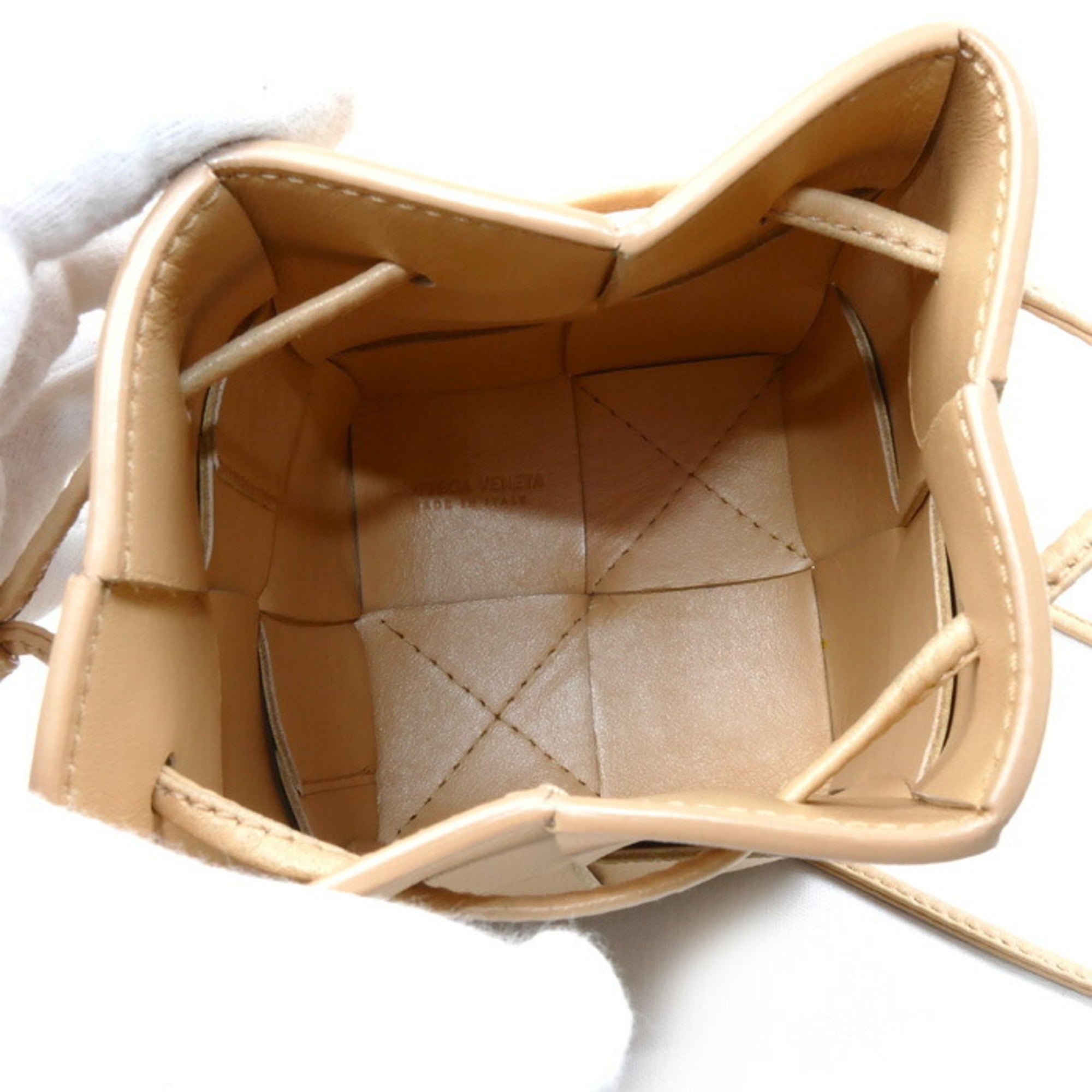 Bottega Veneta Beige Leather Shoulder Bag (Pre-Owned)