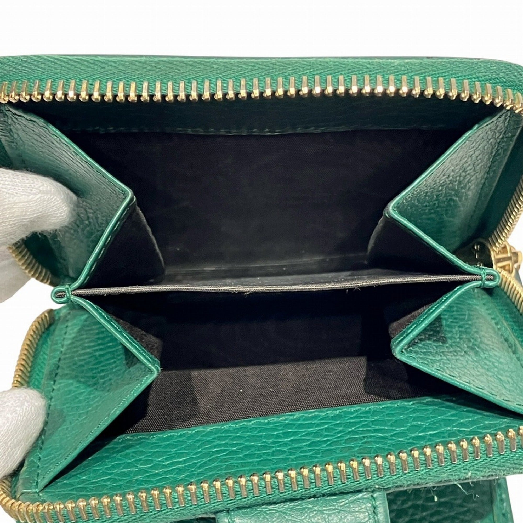 Gucci Gg Canvas Leather Wallet (Bi-Fold) (Pre-Owned)
