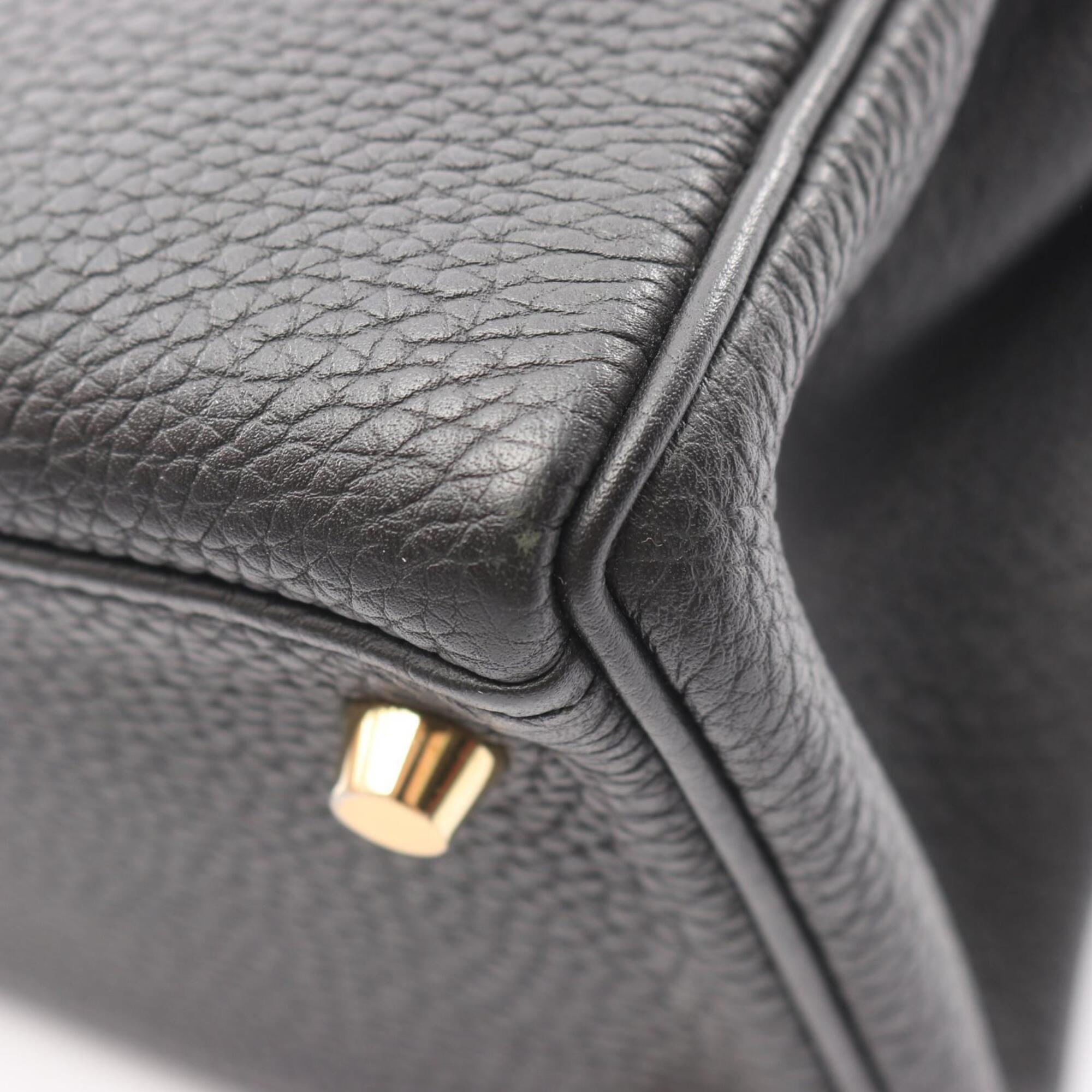 Hermes Black Togo Leather Handbag (Pre-Owned)
