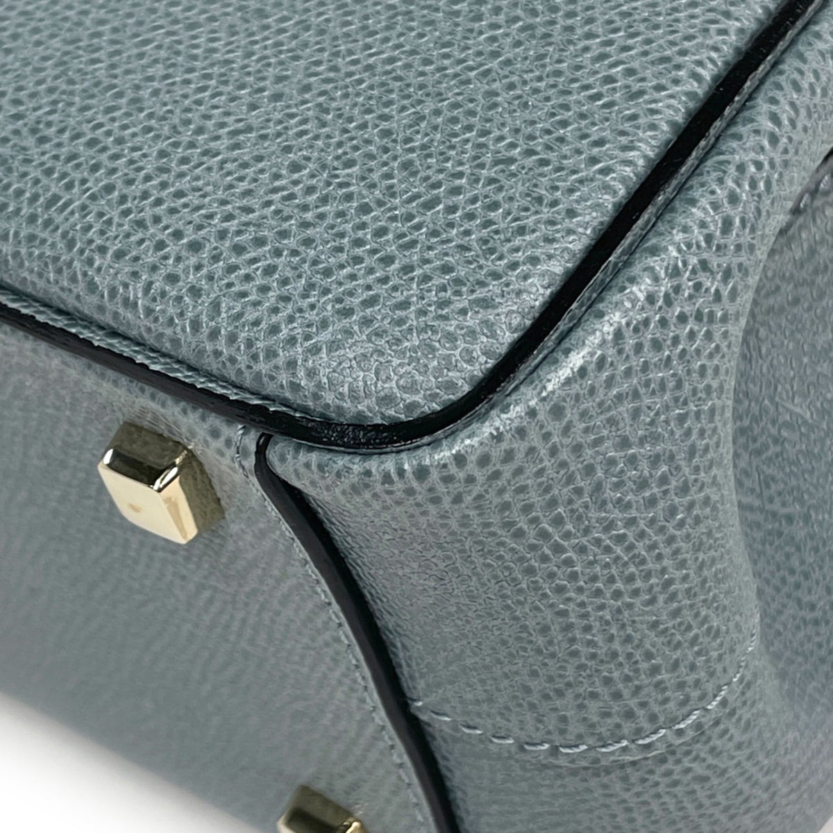 Valextra Blue Leather Shoulder Bag (Pre-Owned)